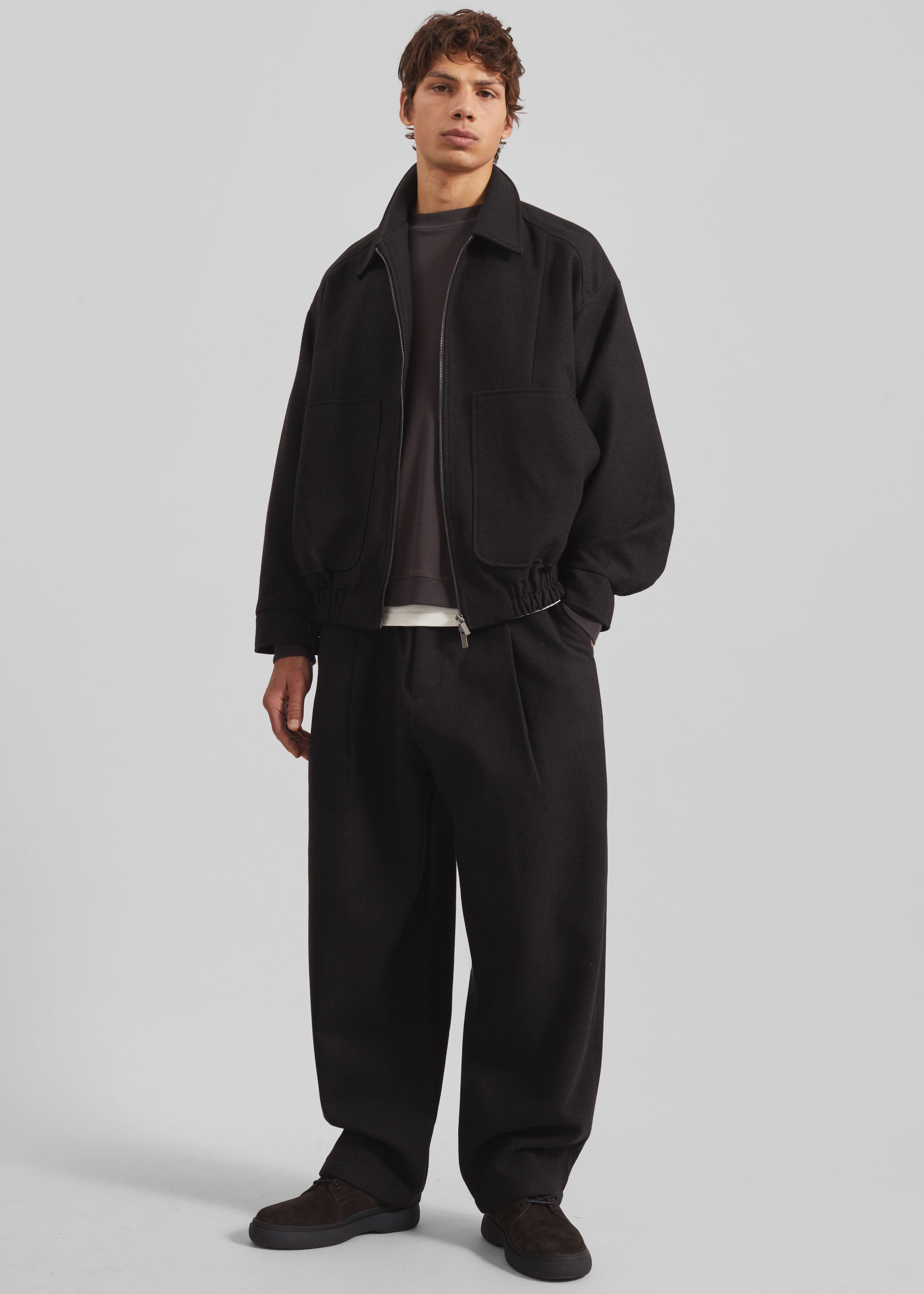 Shop the look image for Felix Wool Blend Trousers - Black
