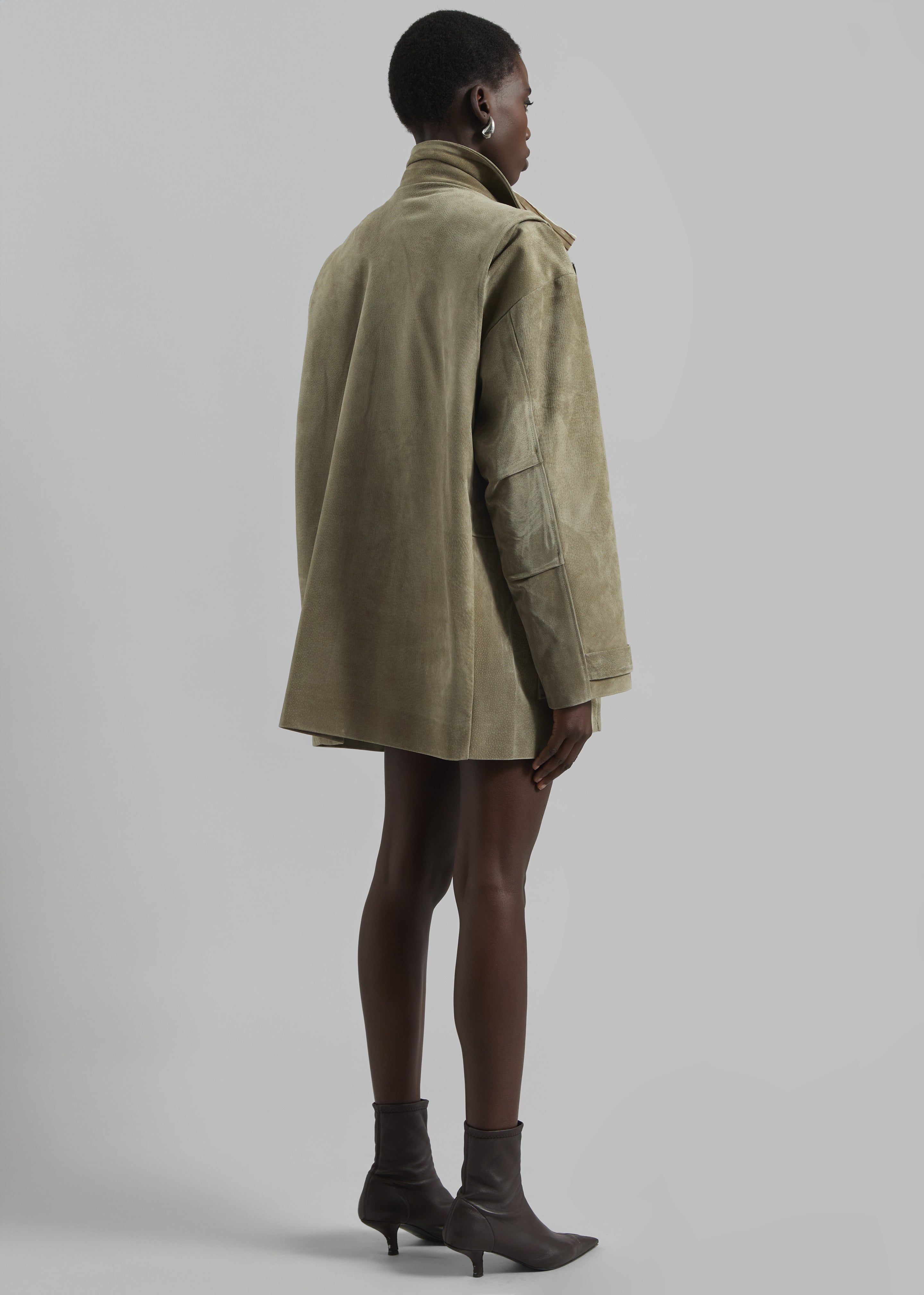 Fennor Suede Jacket - Pale Olive - 6