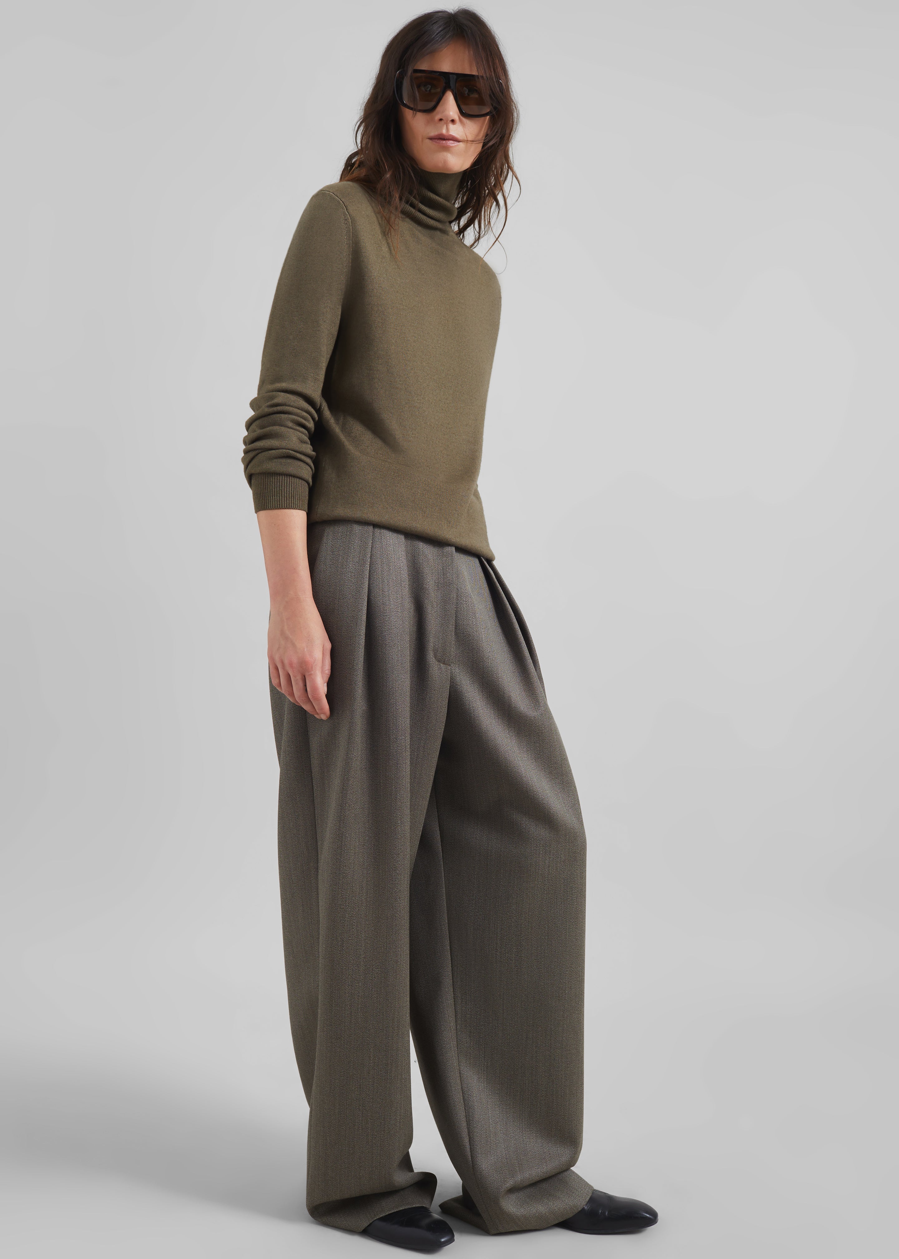 Finn Wool Elastic Pants - Beige Melange - 5