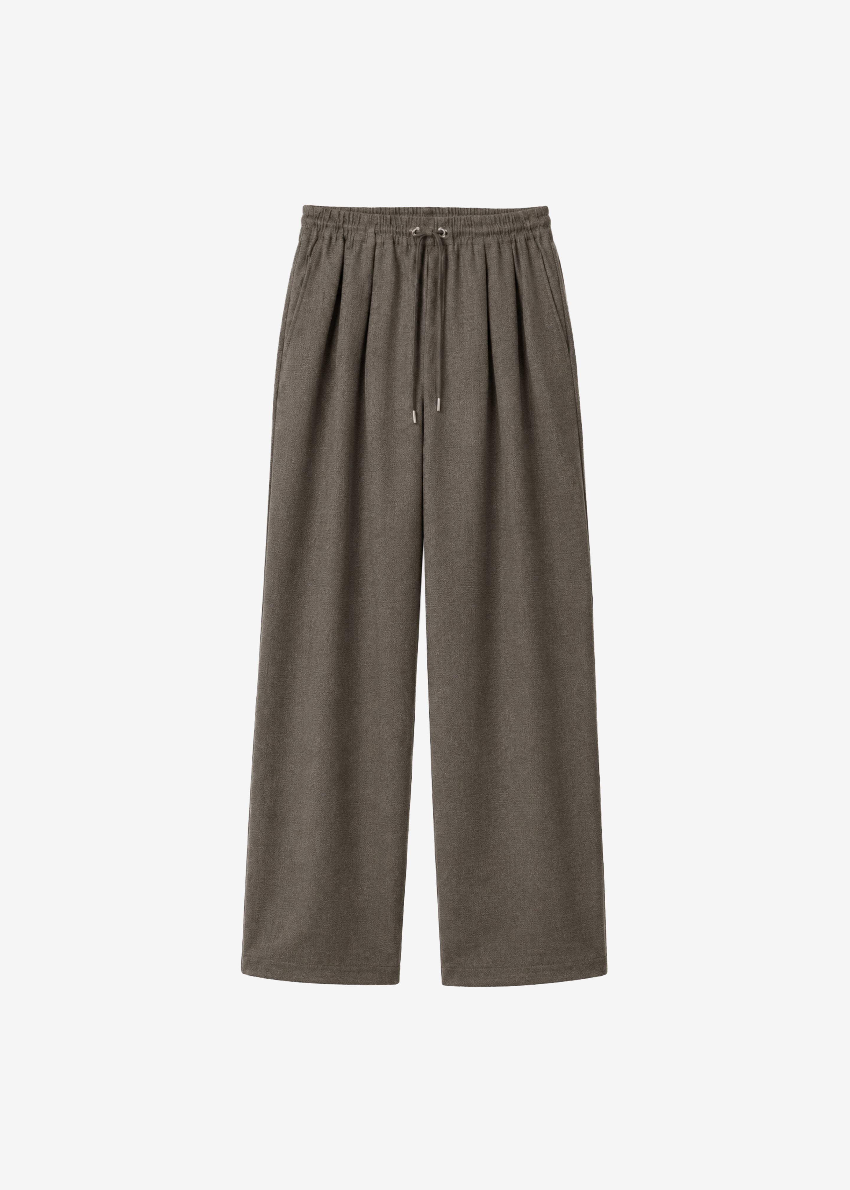 Finn Wool Elastic Pants - Beige Melange