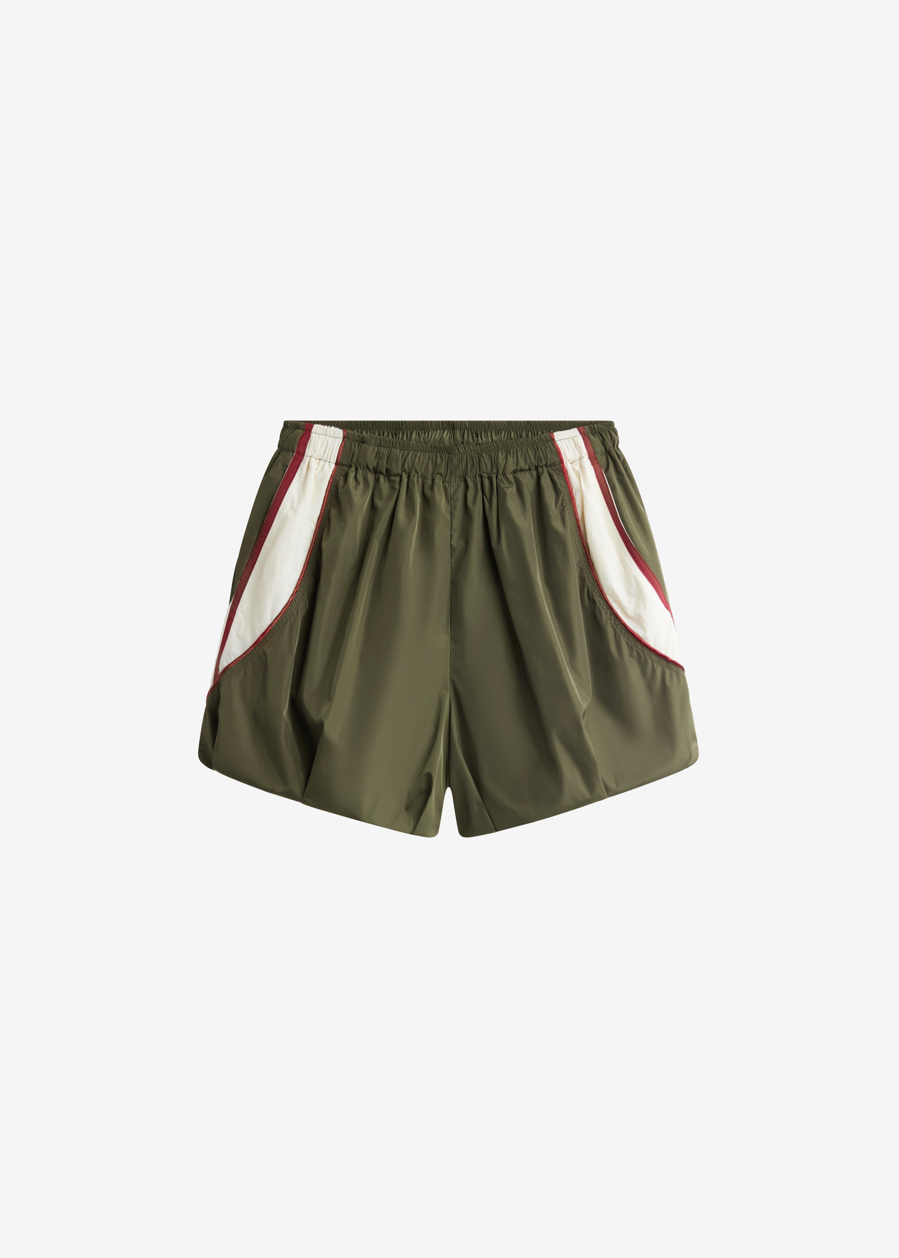 Fiorana Balloon Track Shorts - Olive - 7
