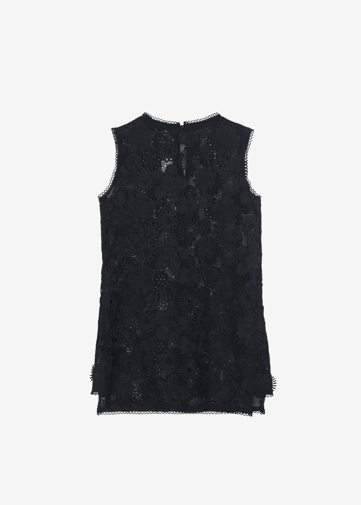 Firenze Floral Lace Mini Dress - Black - 7