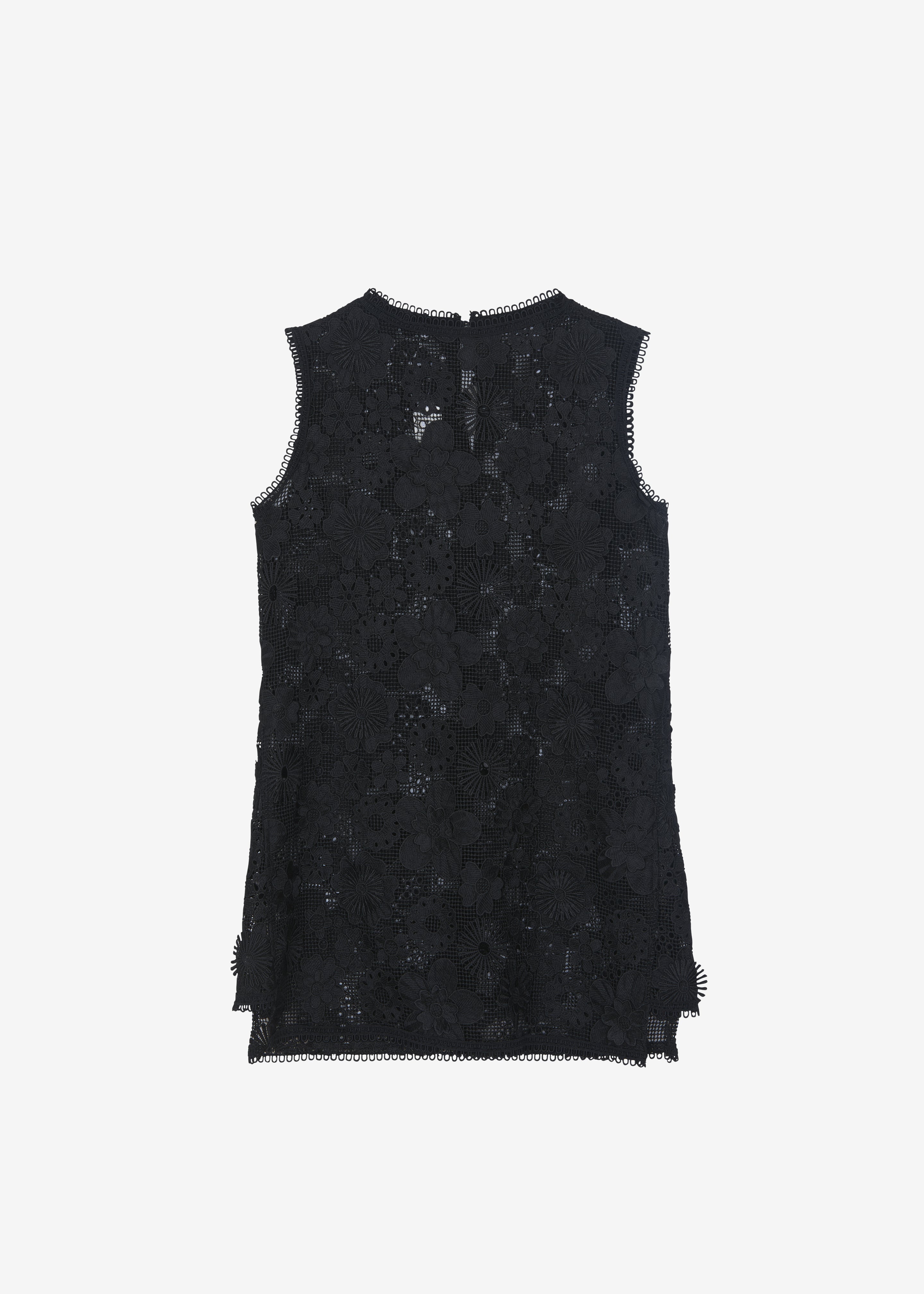 Firenze Floral Lace Mini Dress - Black - 7