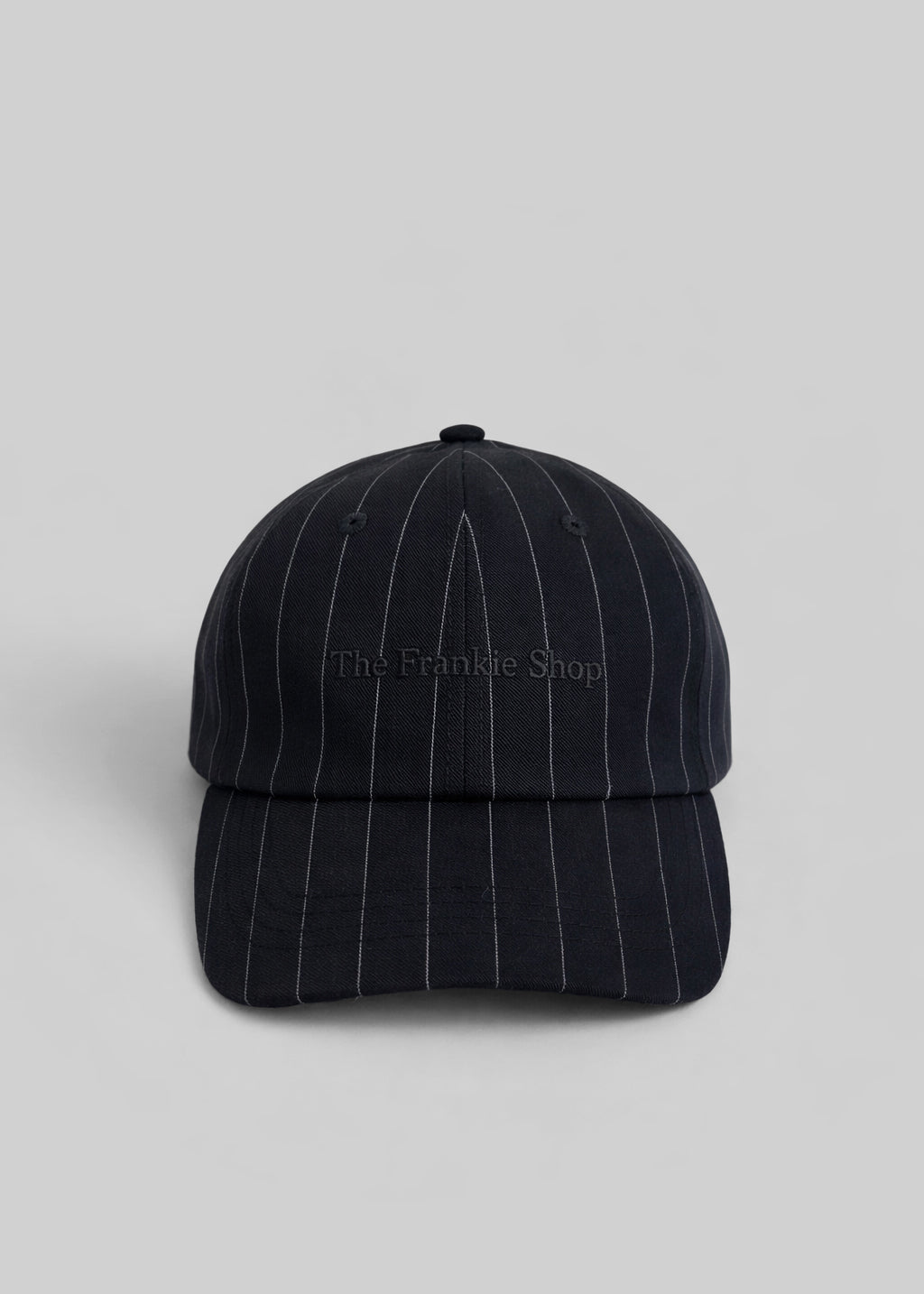 Frankie Baseball Cap - Black/White Pinstripe - 1