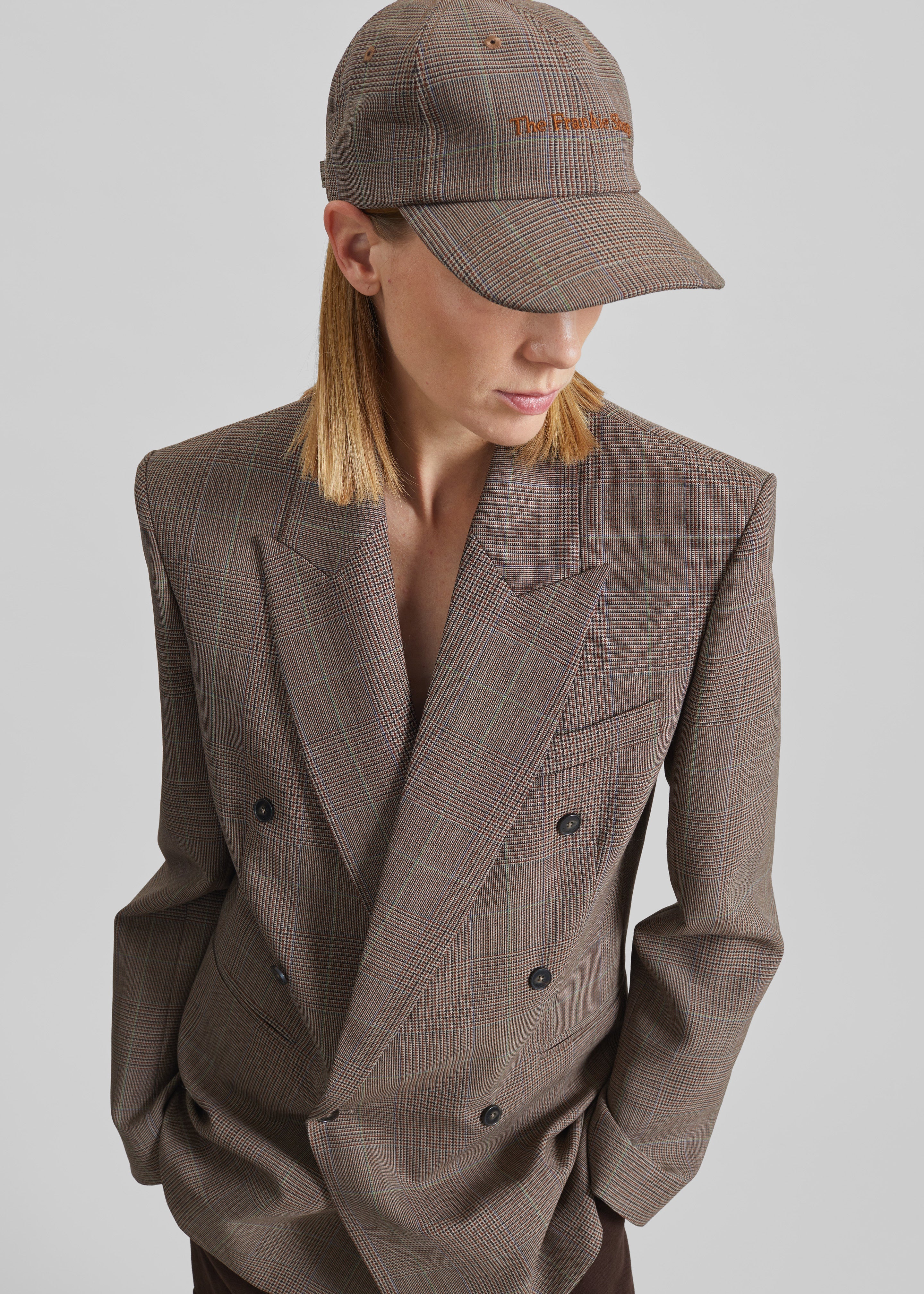Frankie Baseball Cap - Brown Glen Plaid - 2