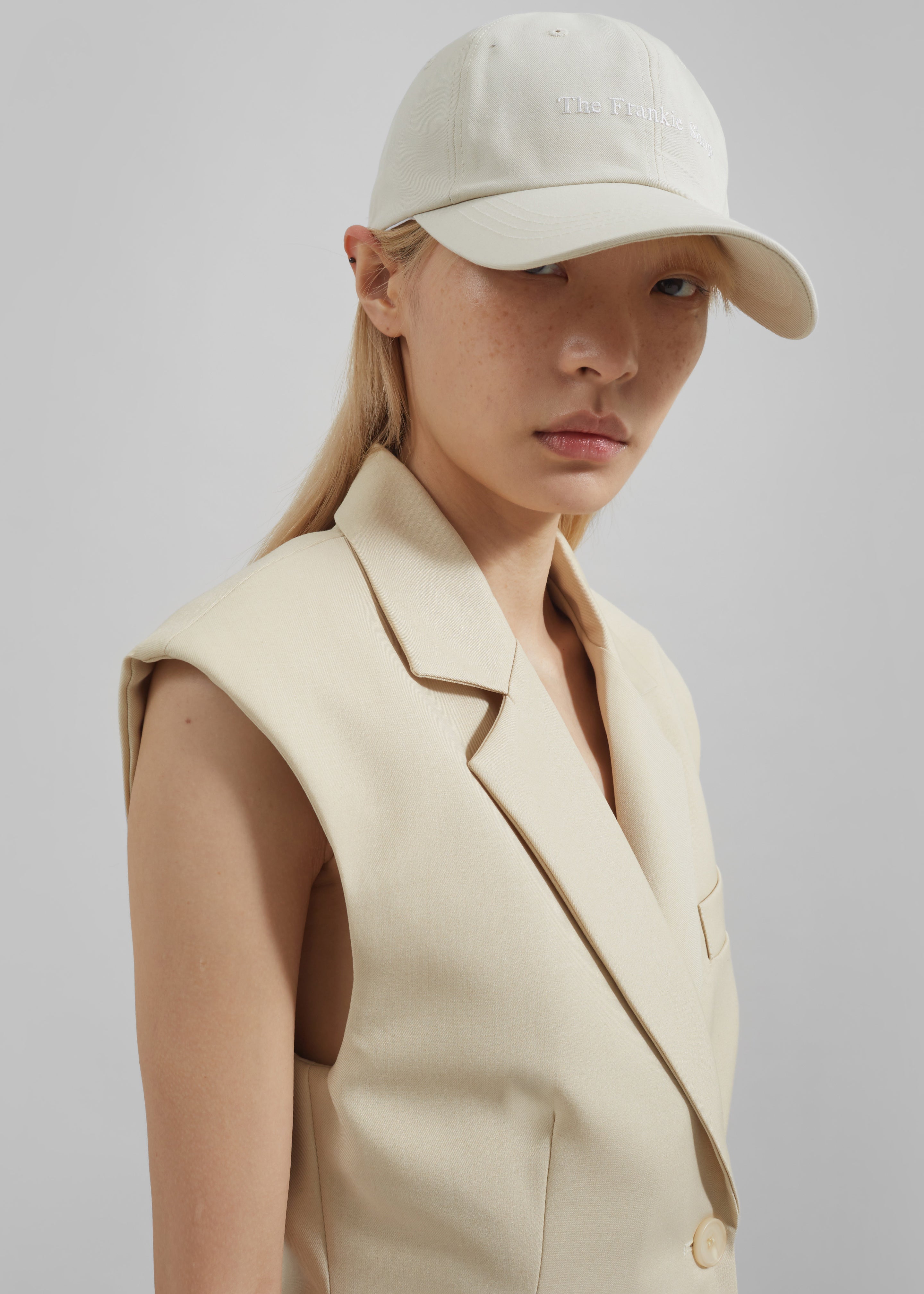 Frankie Baseball Cap - Ivory - 4