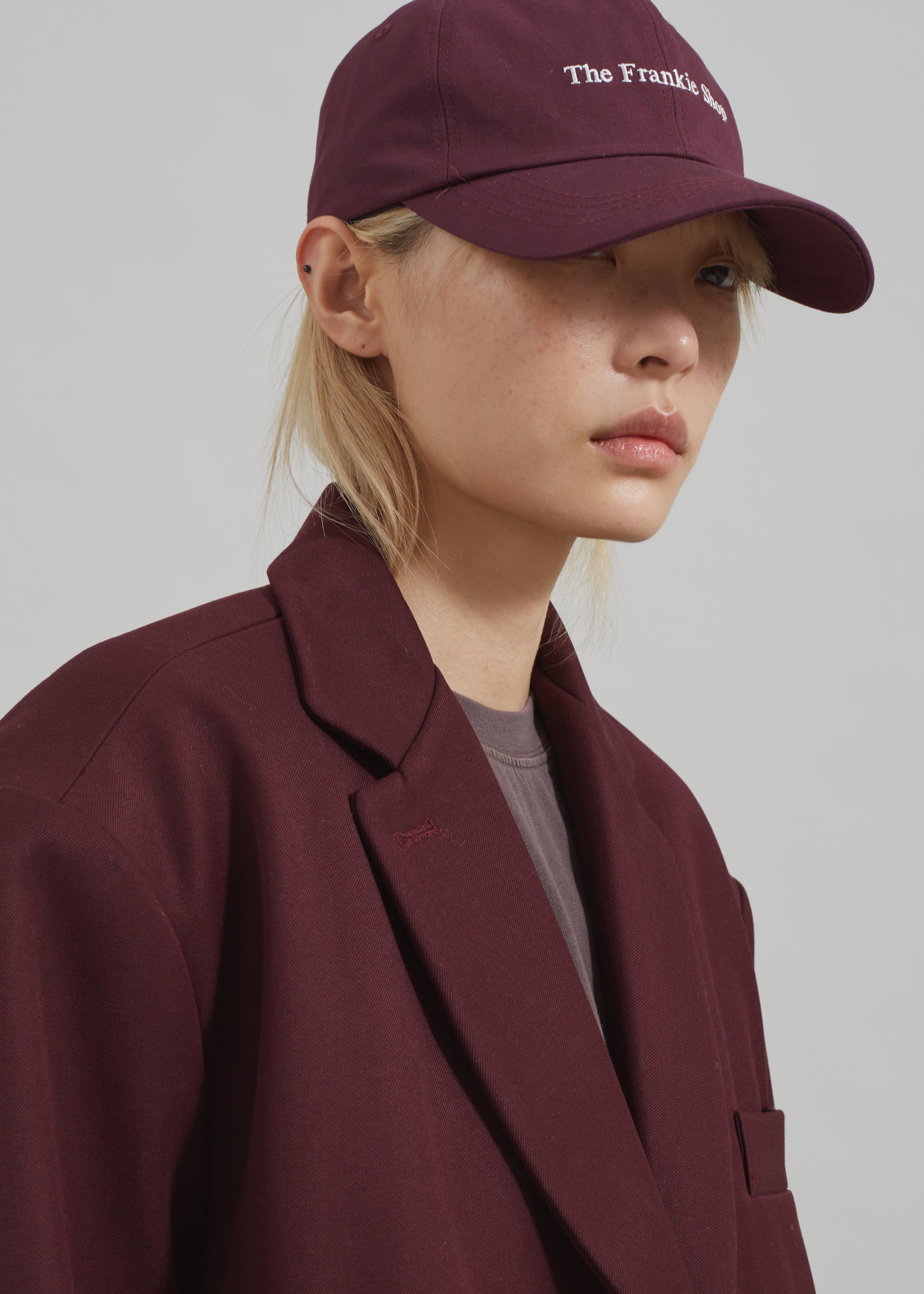 Frankie Baseball Cap - Burgundy - 4