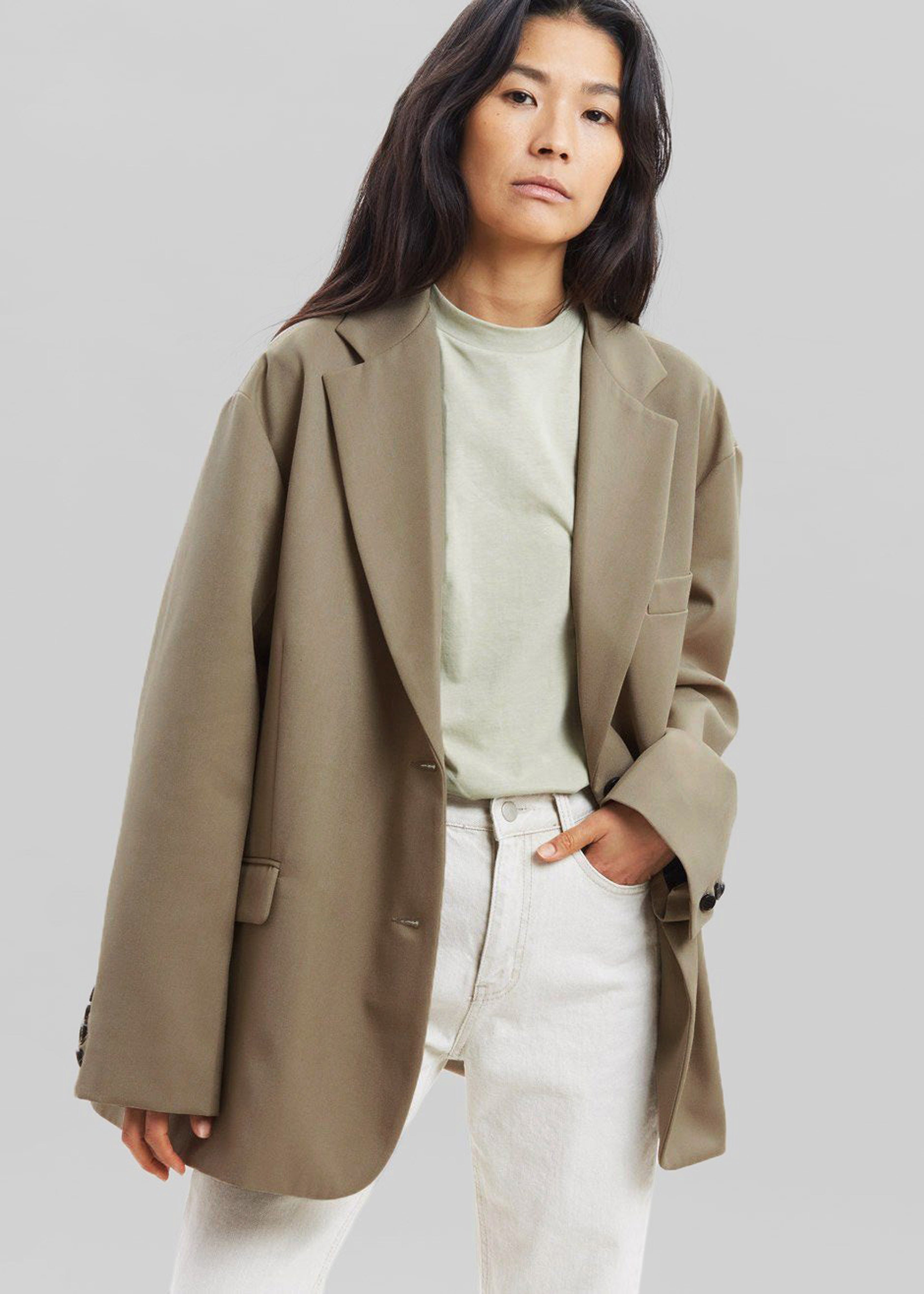 Frankie Oversized Boyfriend Blazer - Desert Taupe - 6