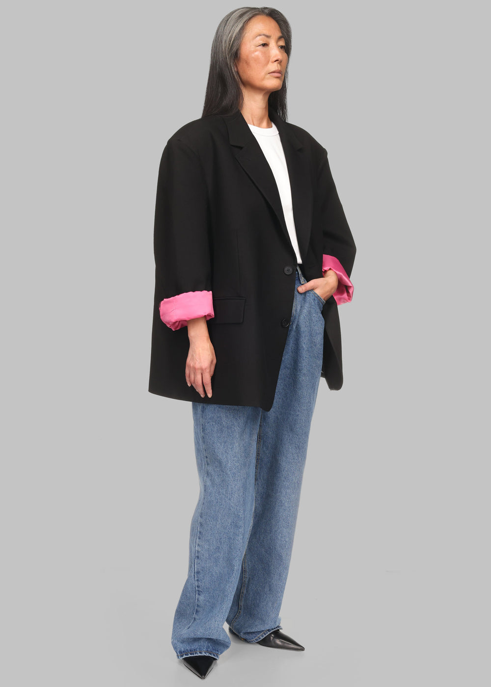 Frankie Oversized Boyfriend Blazer x Barbie™ - Black - 1