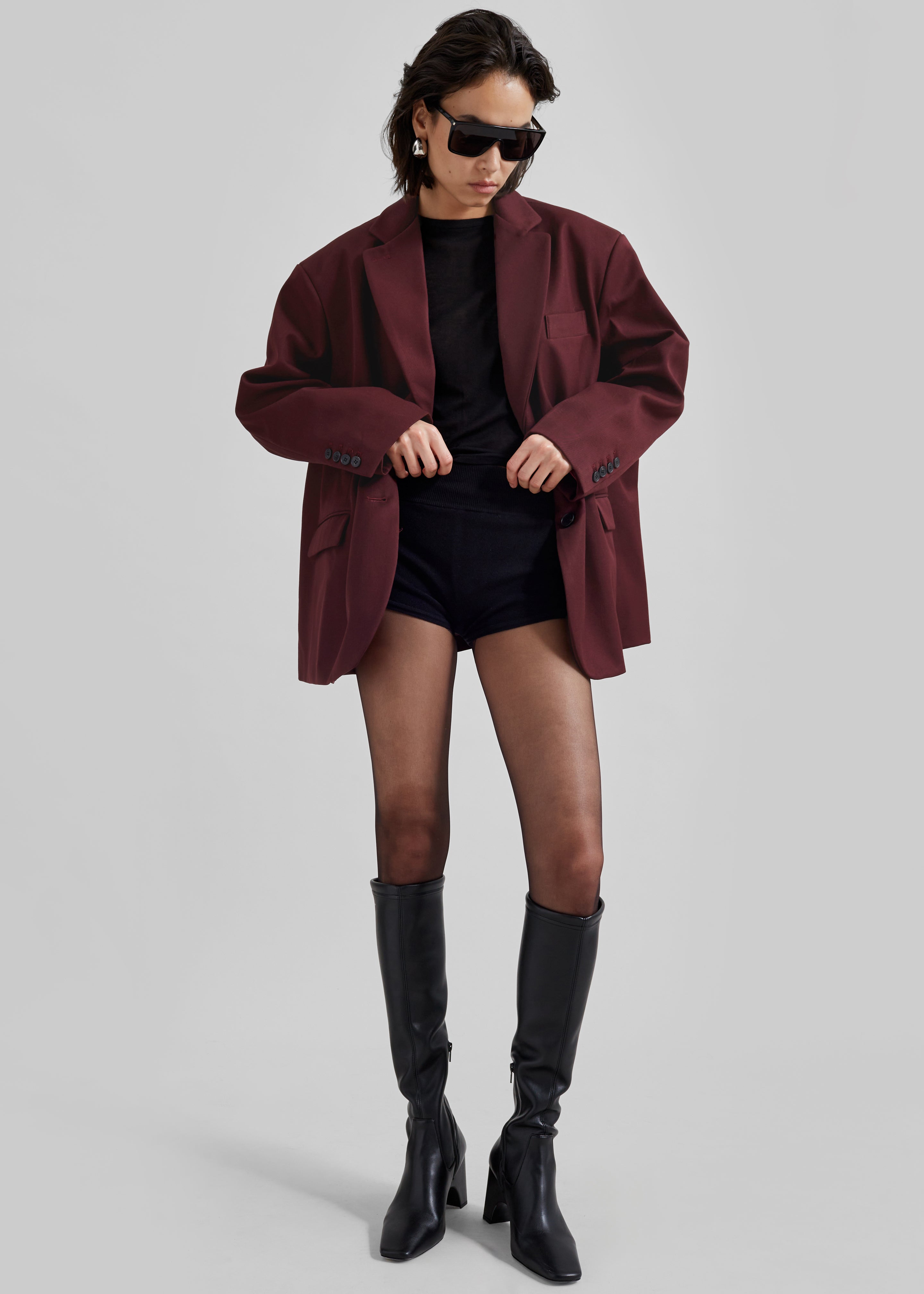 Frankie Oversized Boyfriend Blazer x Barbie™ - Burgundy - 7