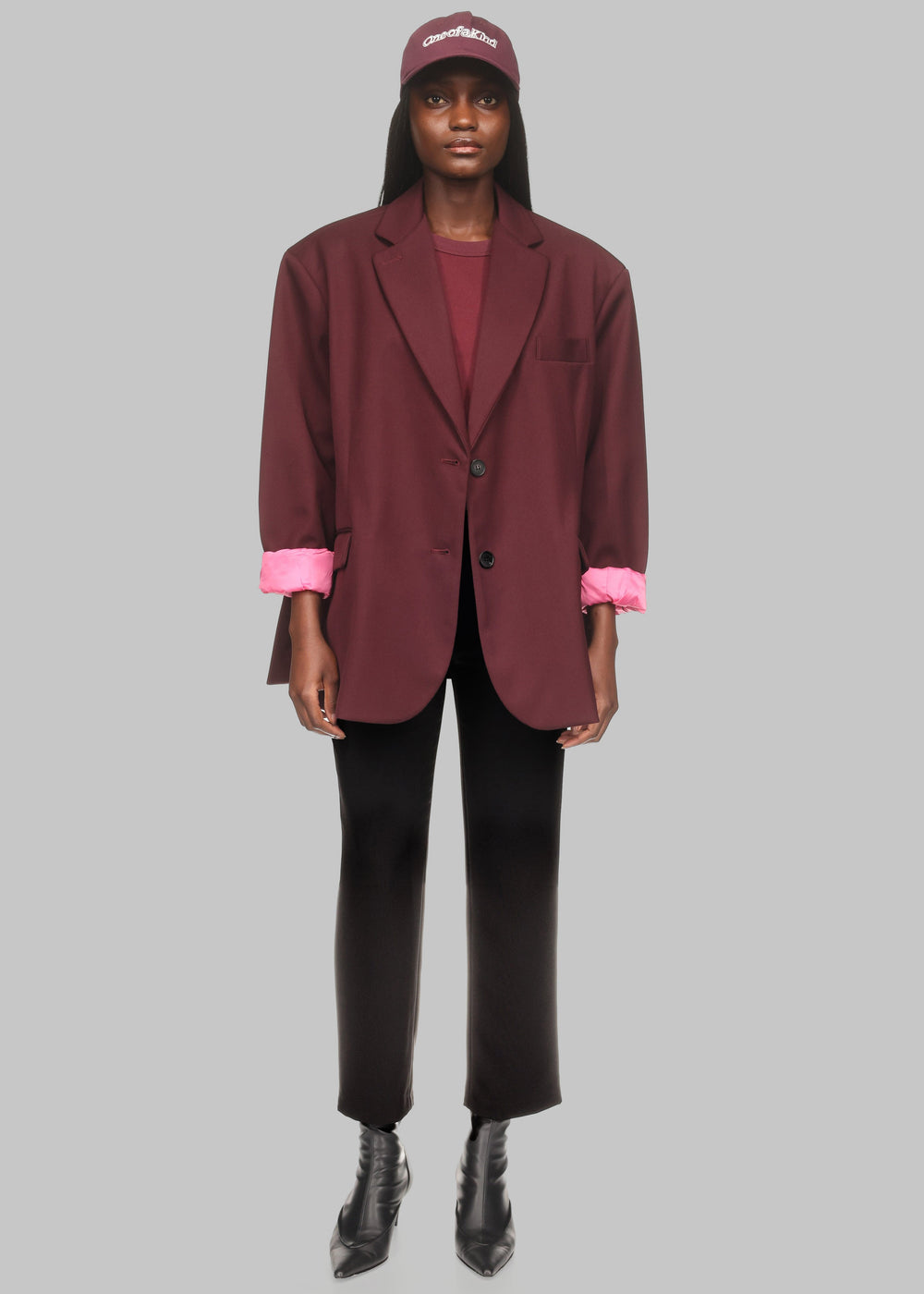 Frankie Oversized Boyfriend Blazer x Barbie™ - Burgundy