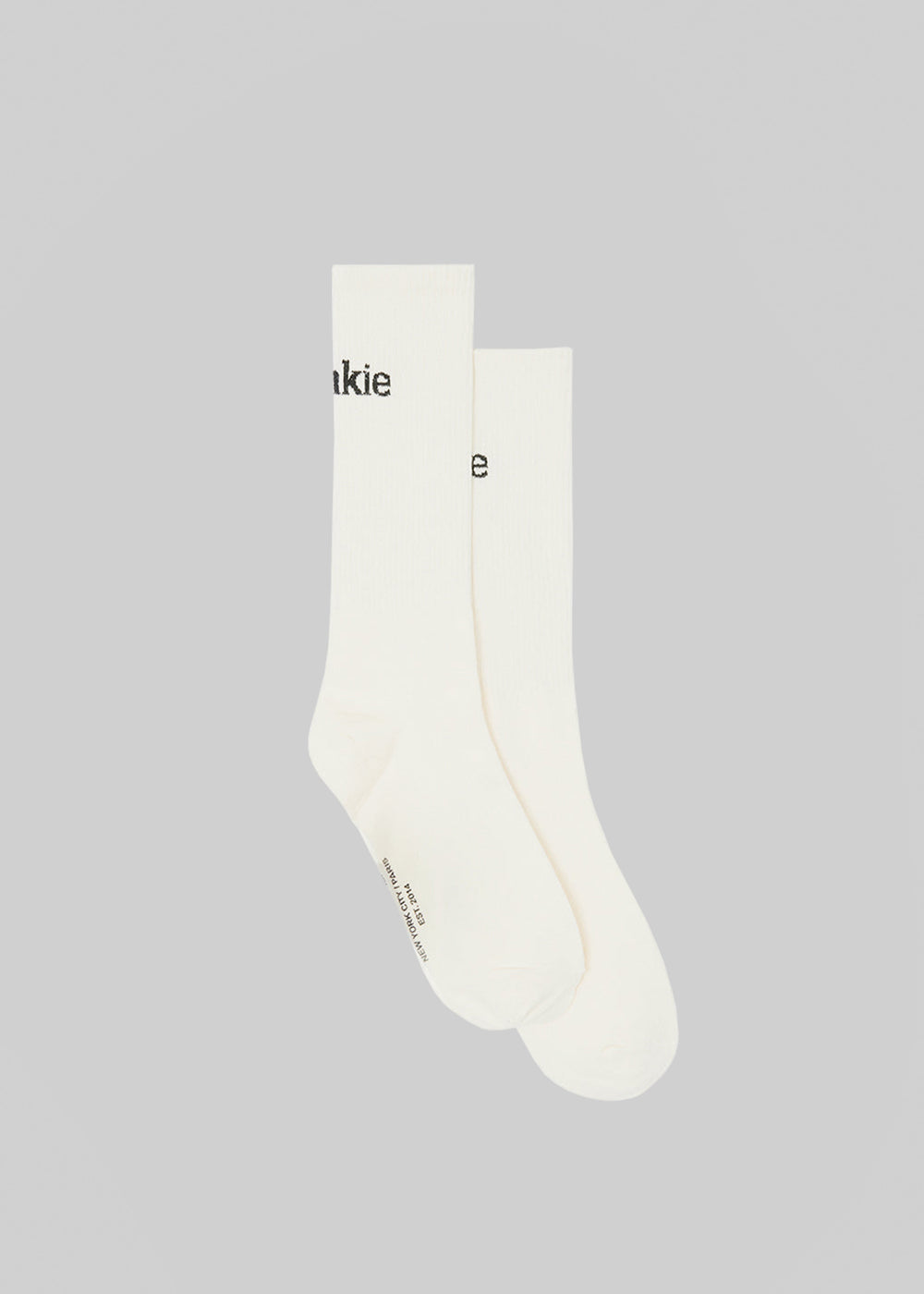 Frankie in English Ribbed Socks - Vanilla - 1