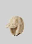 Freccia Faux Fur Aviator Hat - Beige