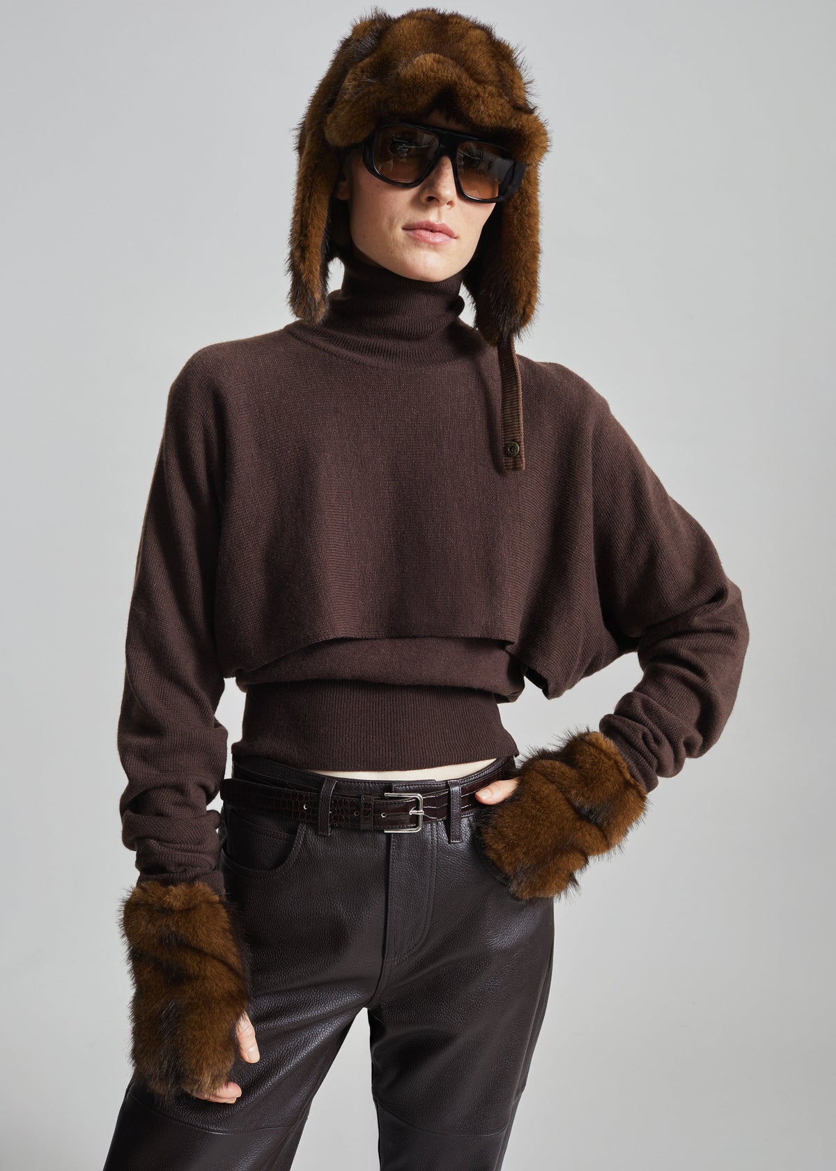 Chapka Freccia en fausse fourrure - Marron - 3