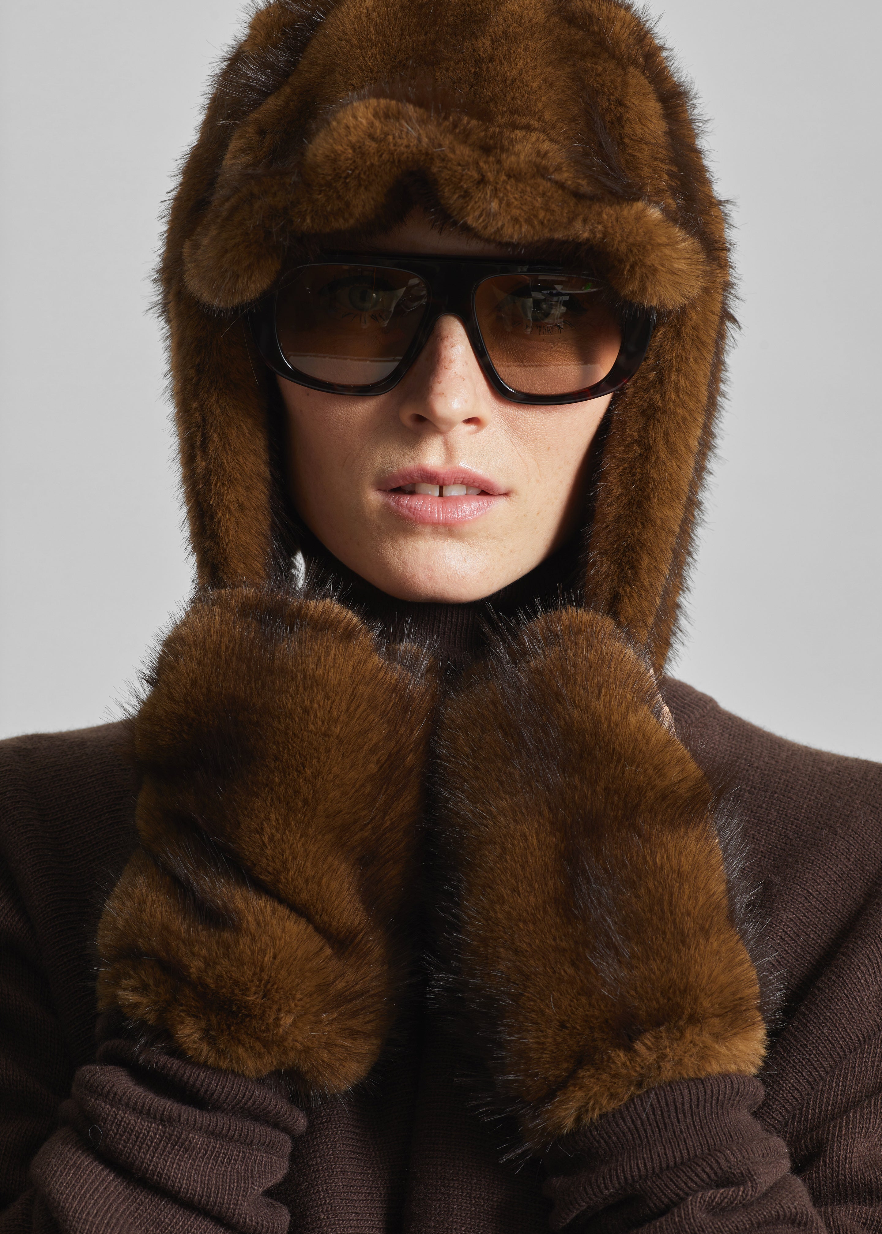 Chapka Freccia en fausse fourrure - Marron - 4