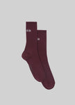 Frankie in English Ribbed Socks - Bordeaux