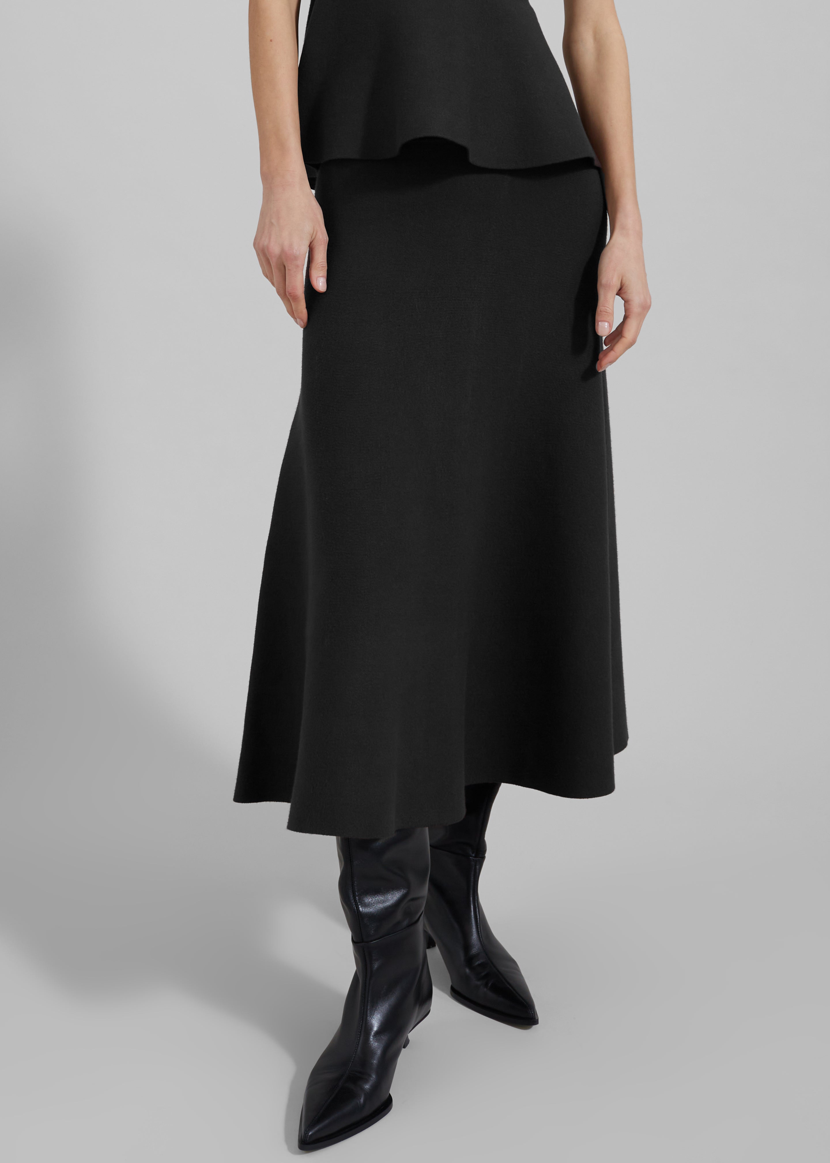 Gabrielle Knit Midi Skirt - Black - 6