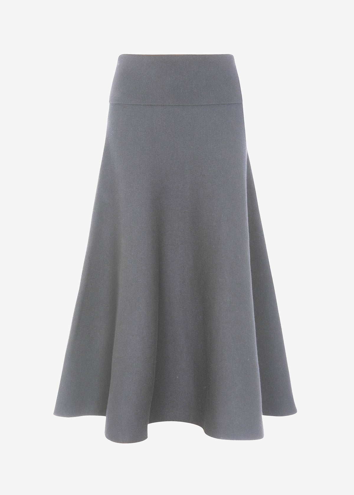 Gabrielle Knit Midi Skirt Dark Grey1