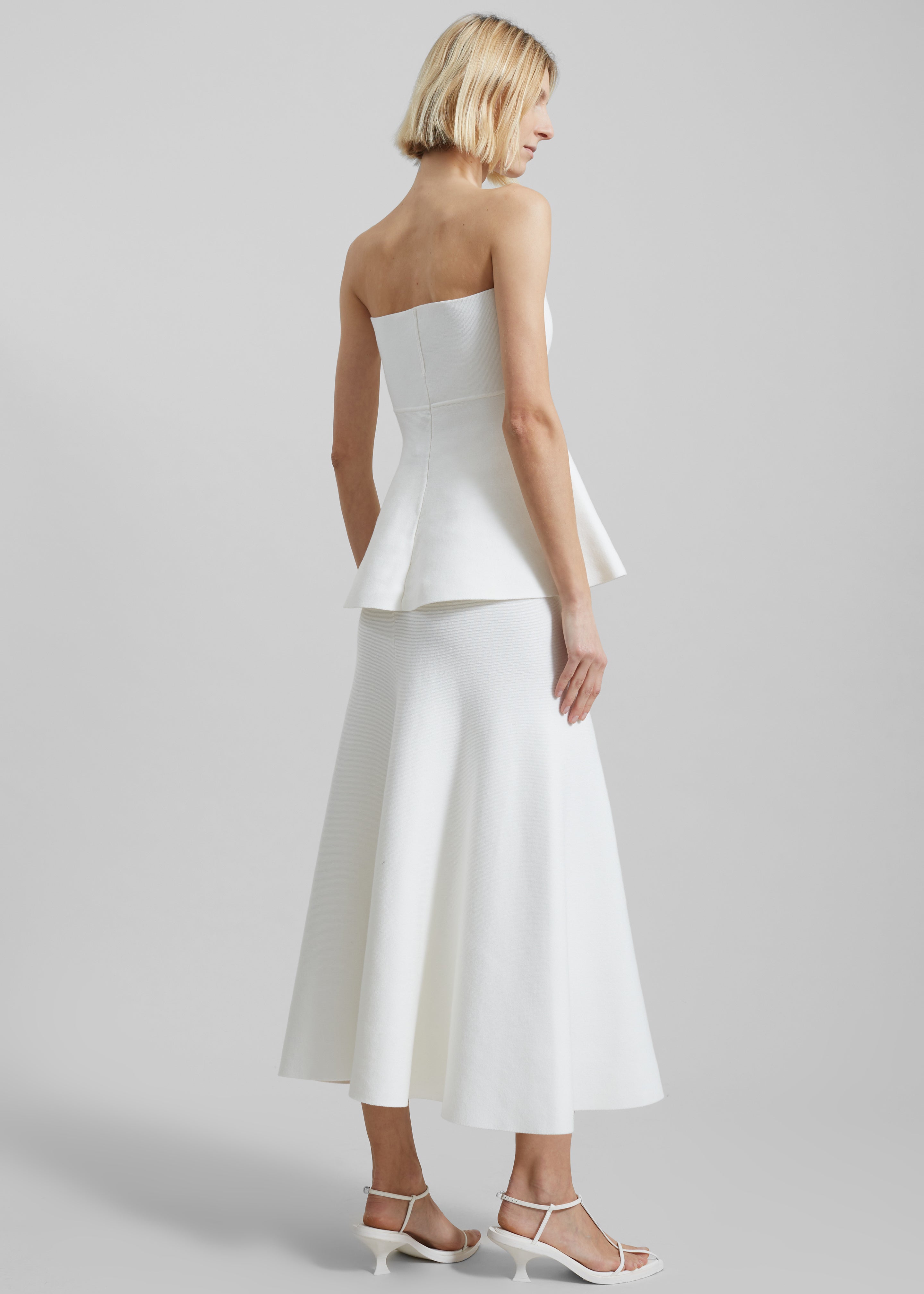Gabrielle Knit Midi Skirt - Off White - 11