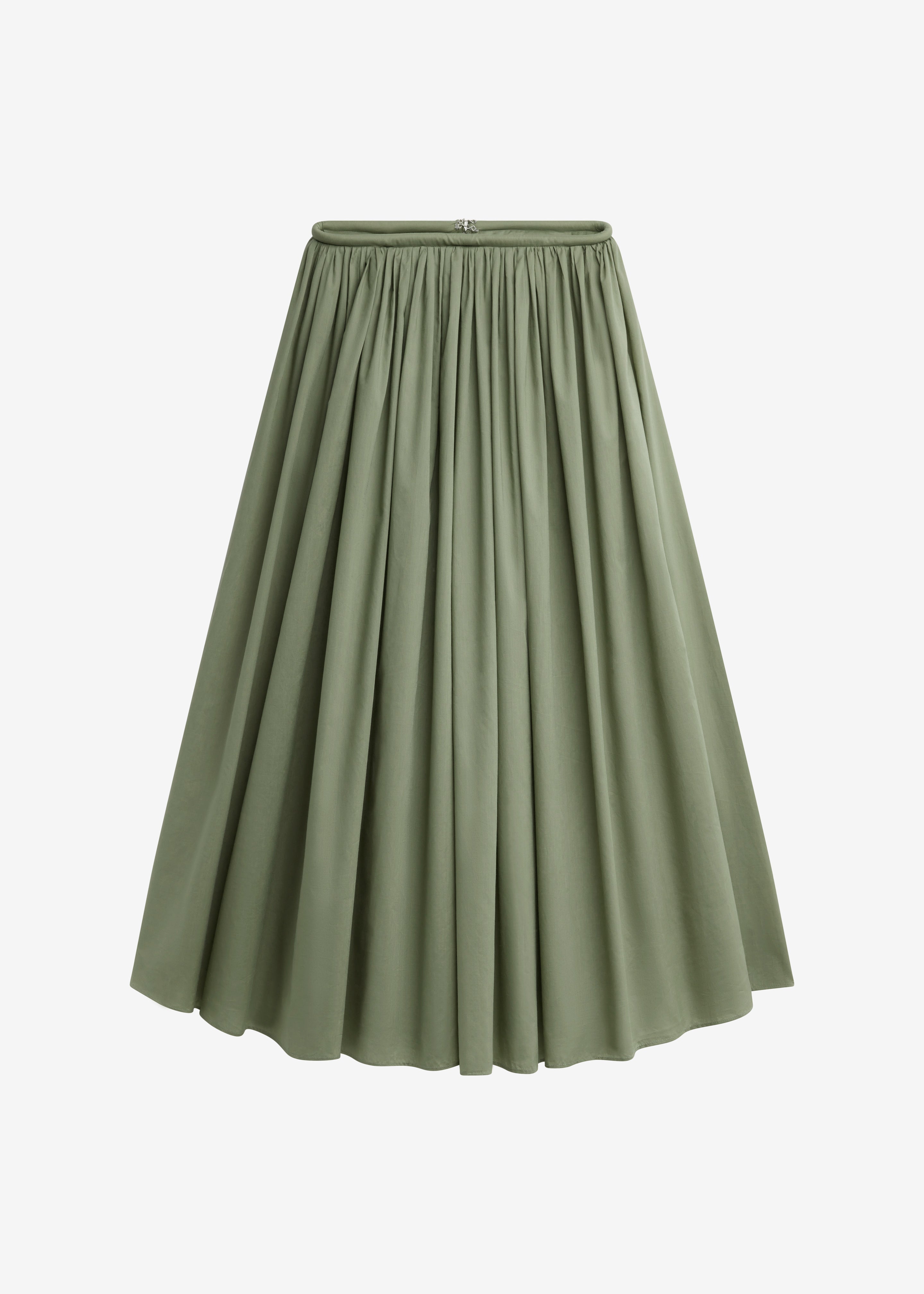 Gaeta Wide Corded Waistband Culottes - Sage - 9