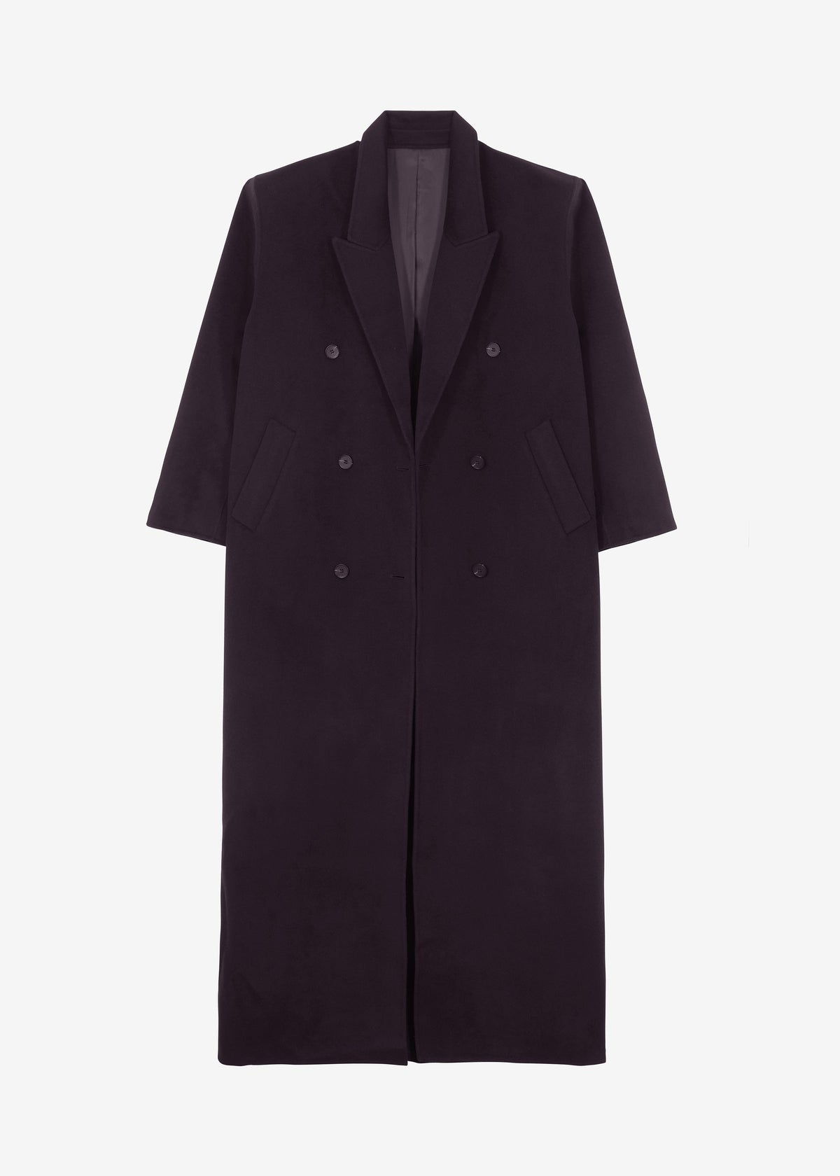 Gaia Double Breasted Coat - Dark Plum - 9