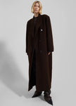 Gaia Double Breasted Coat - Dark Brown