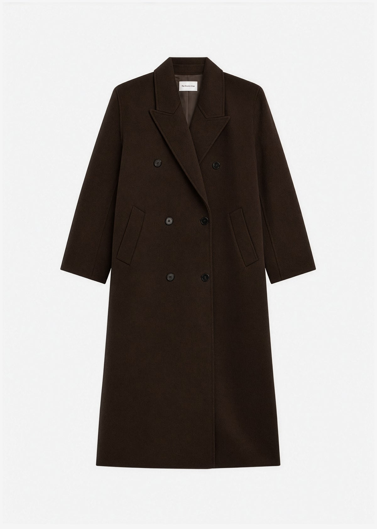 Gaia Double-Breasted Coat - Dark Brown - 12