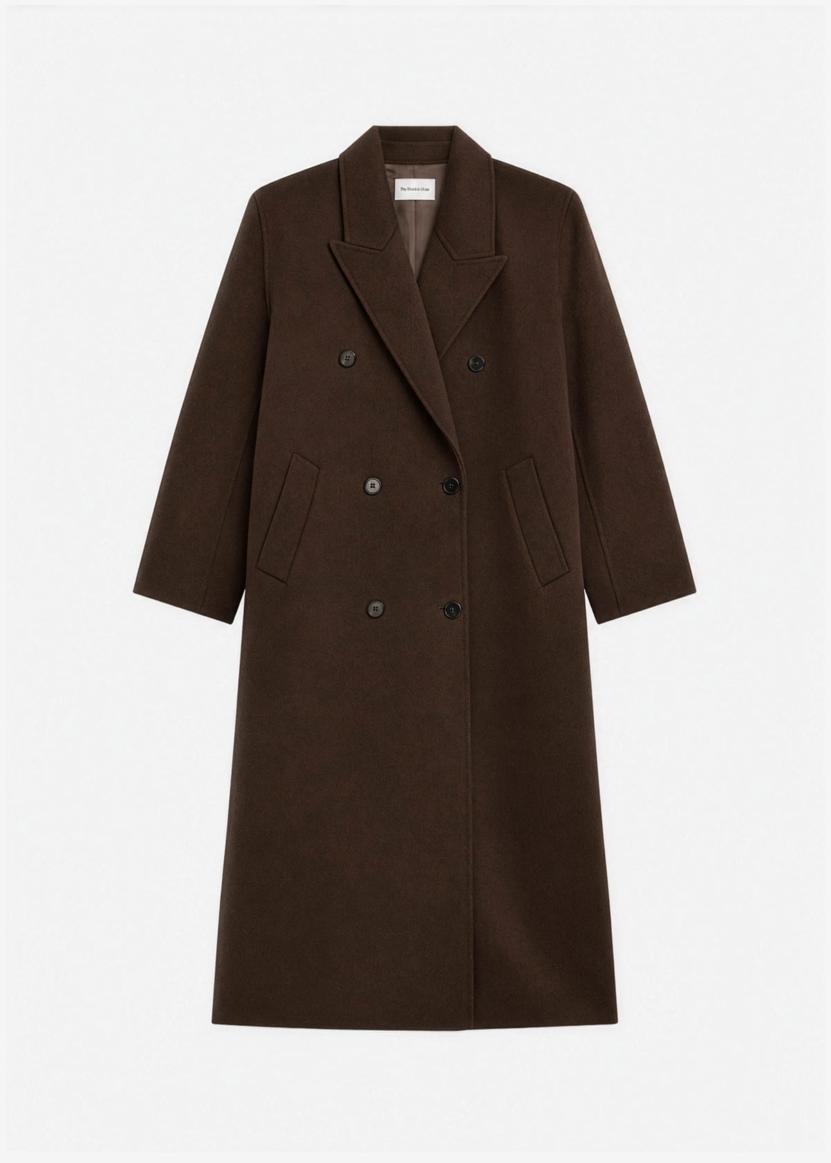 Manteau Gaia à double boutonnage - Marron foncé