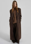 Gaia Double-Breasted Coat - Dark Brown