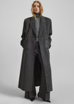 Gaia Double Breasted Coat - Dark Grey Melange