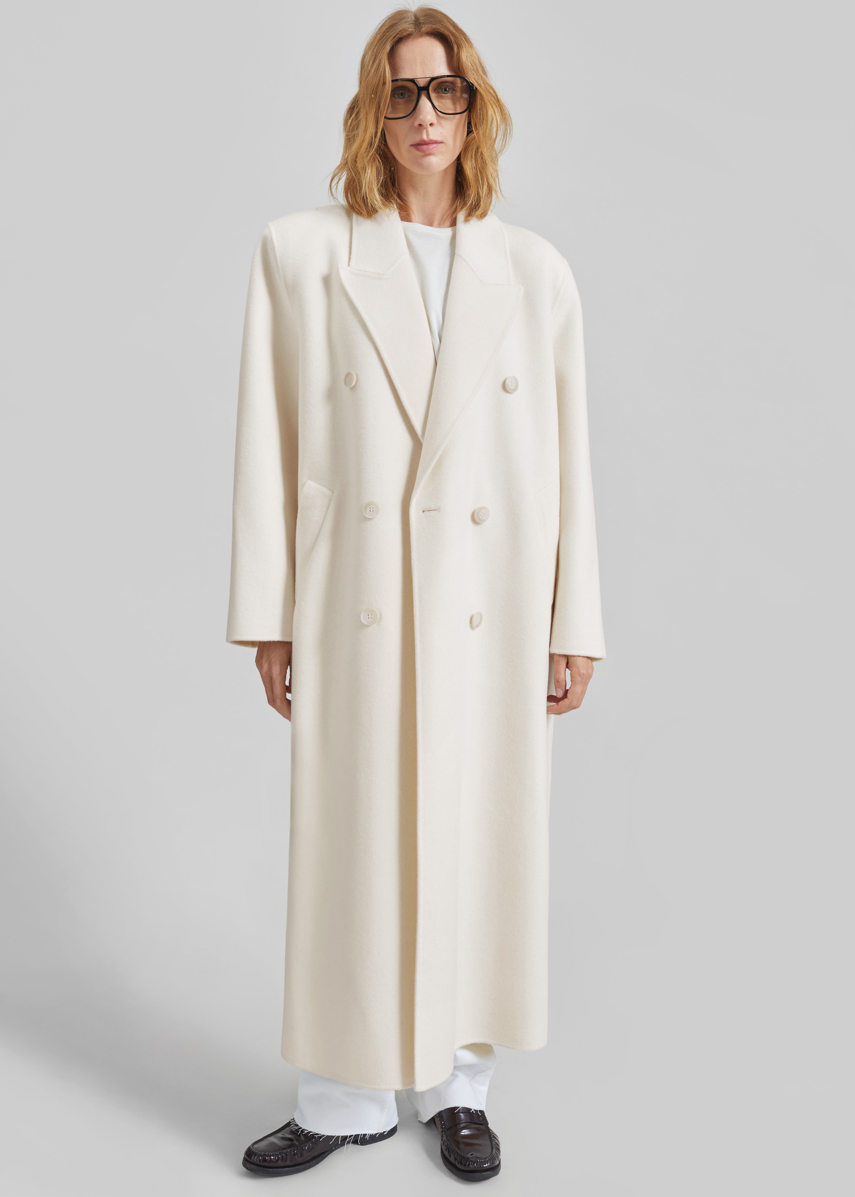 Gaia Double Breasted Coat - Ivory – The Frankie Shop Europe