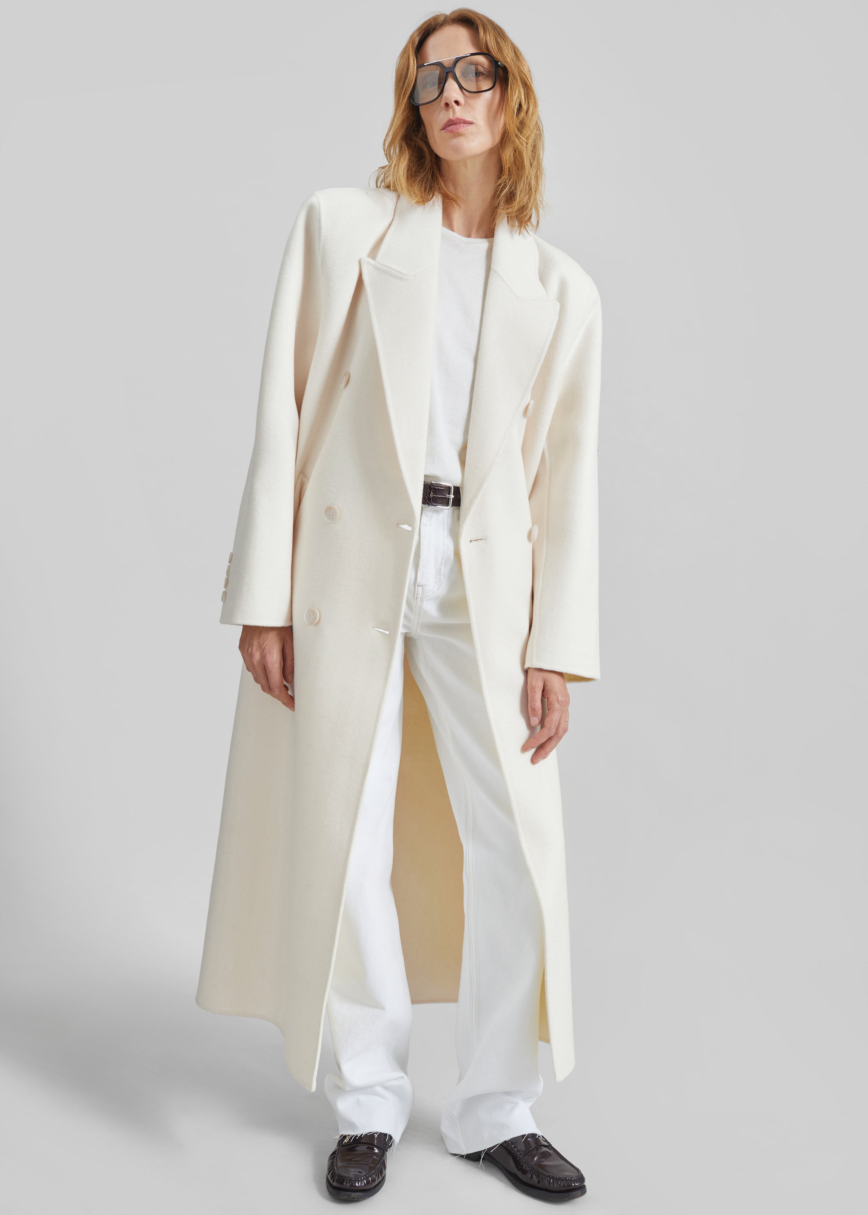 Gaia Double Breasted Coat - Ivory – The Frankie Shop Europe