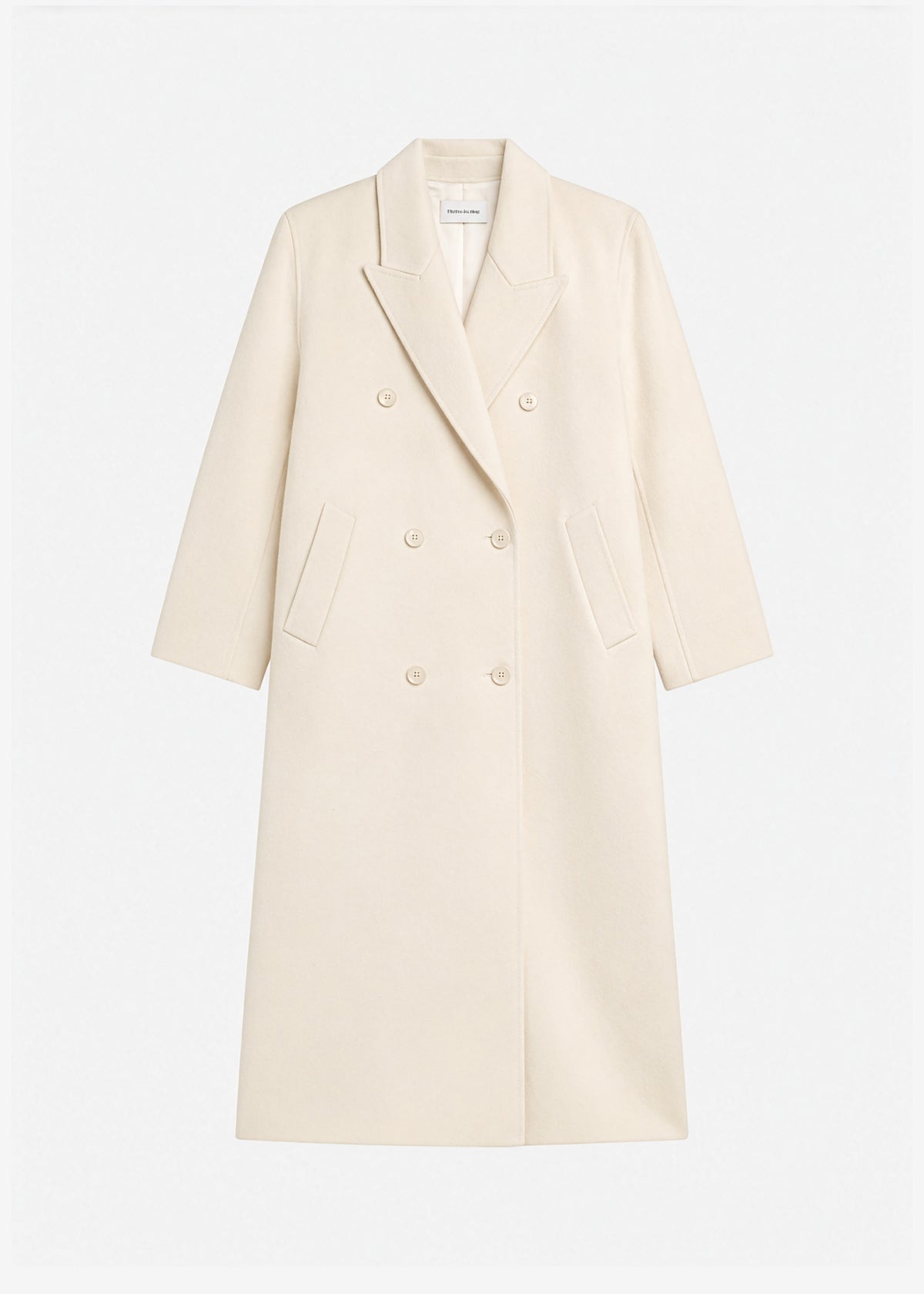 Gaia Double-Breasted Coat - Ivory