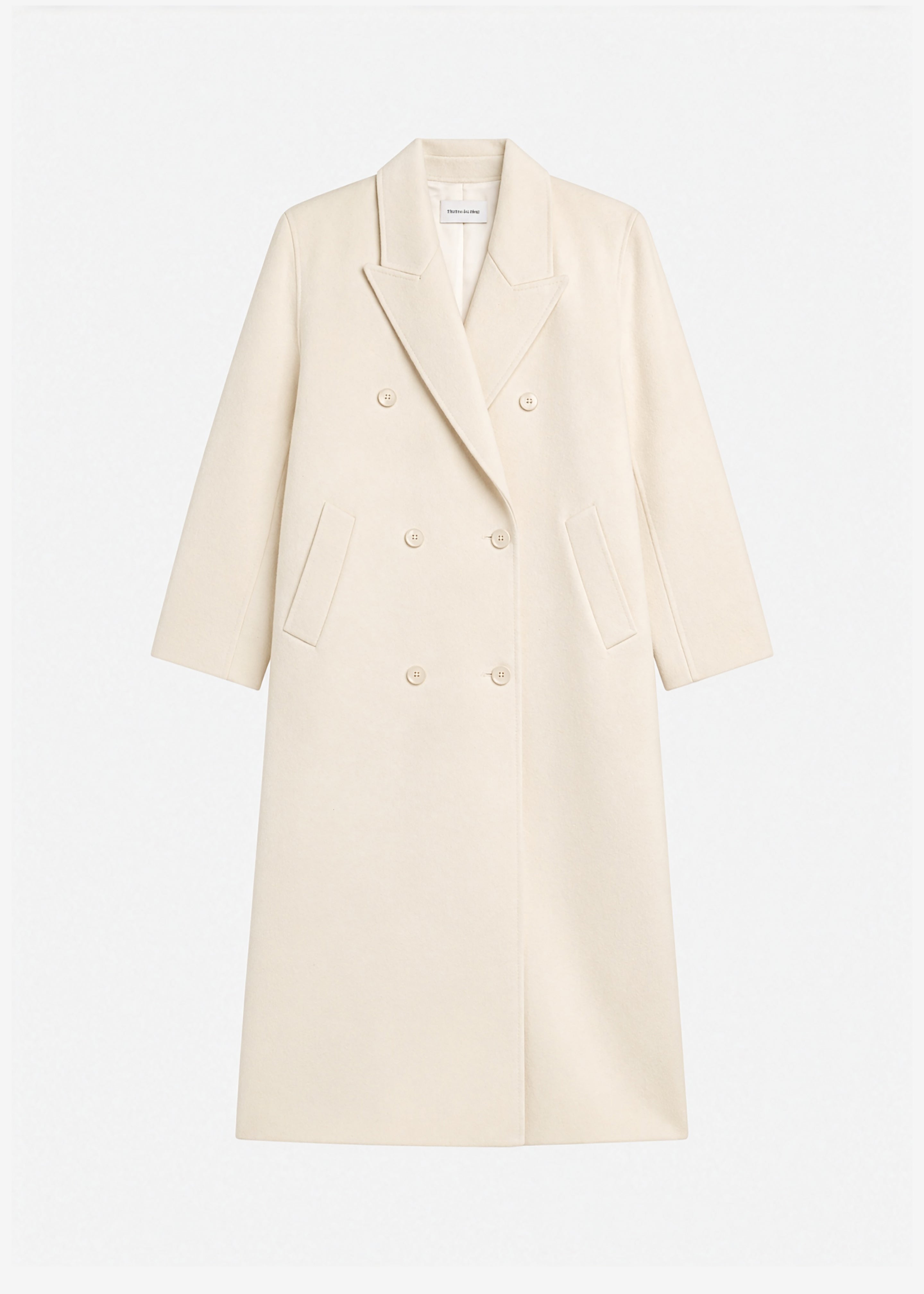 Gaia Double-Breasted Coat - Ivory