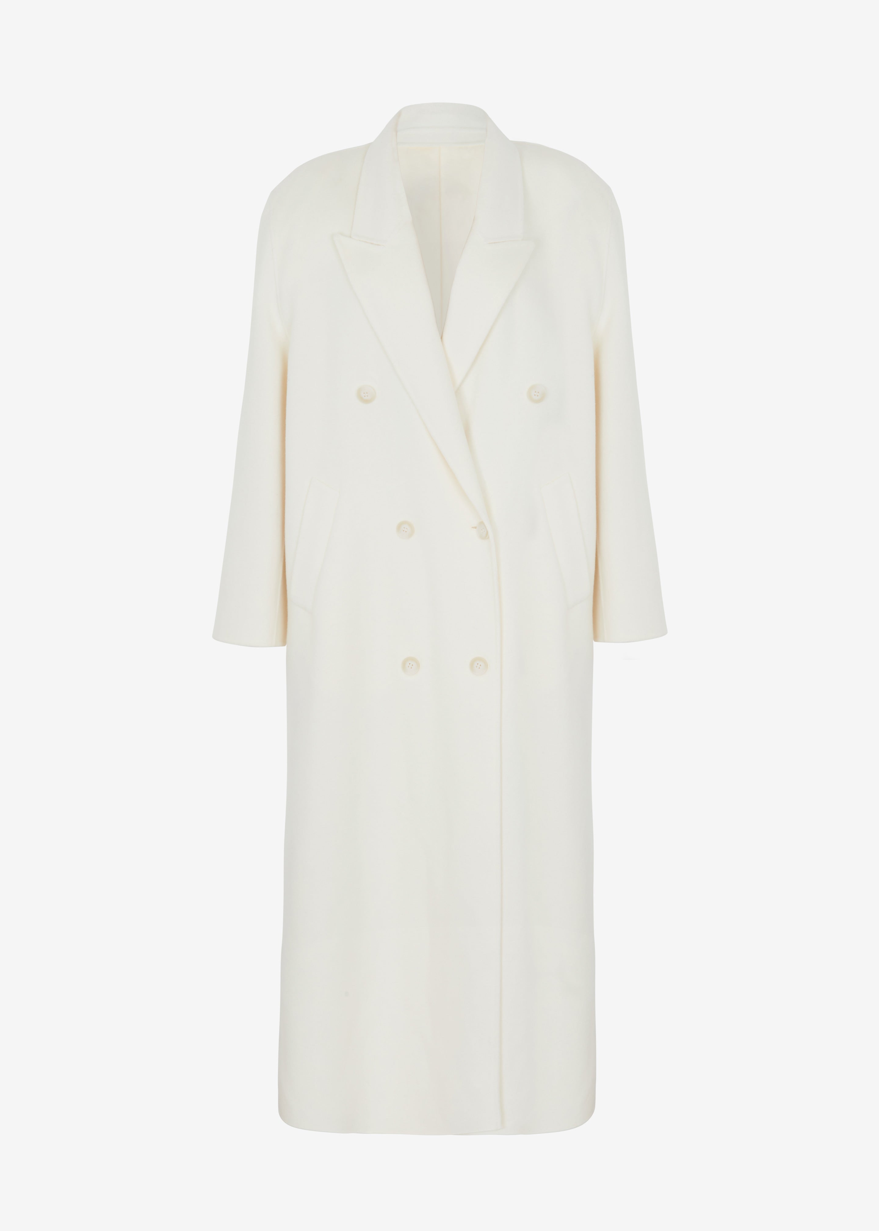 Gaia Double Breasted Coat - Ivory - 9