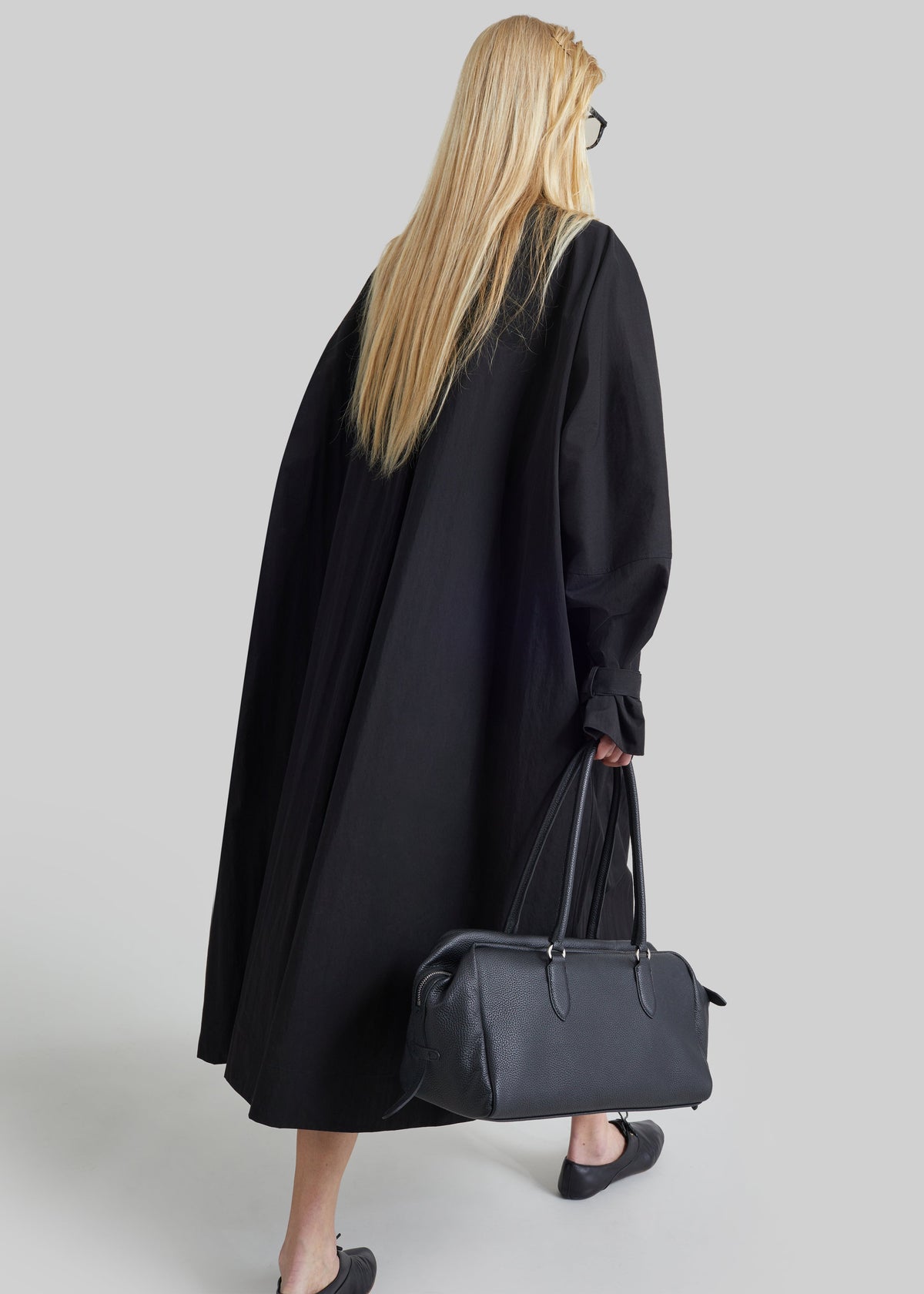 Gaillon Oversized Trench Coat - Black