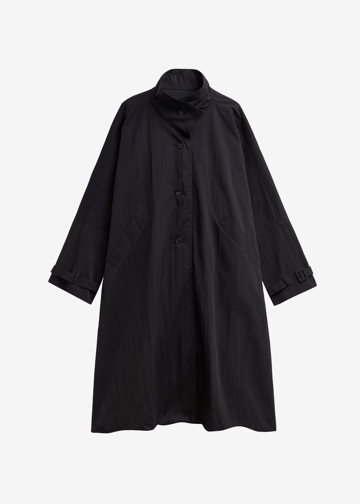 Gaillon Oversized Trench Coat - Black