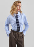 Gainsford Neck Tie Shirt - Blue/White Stripe