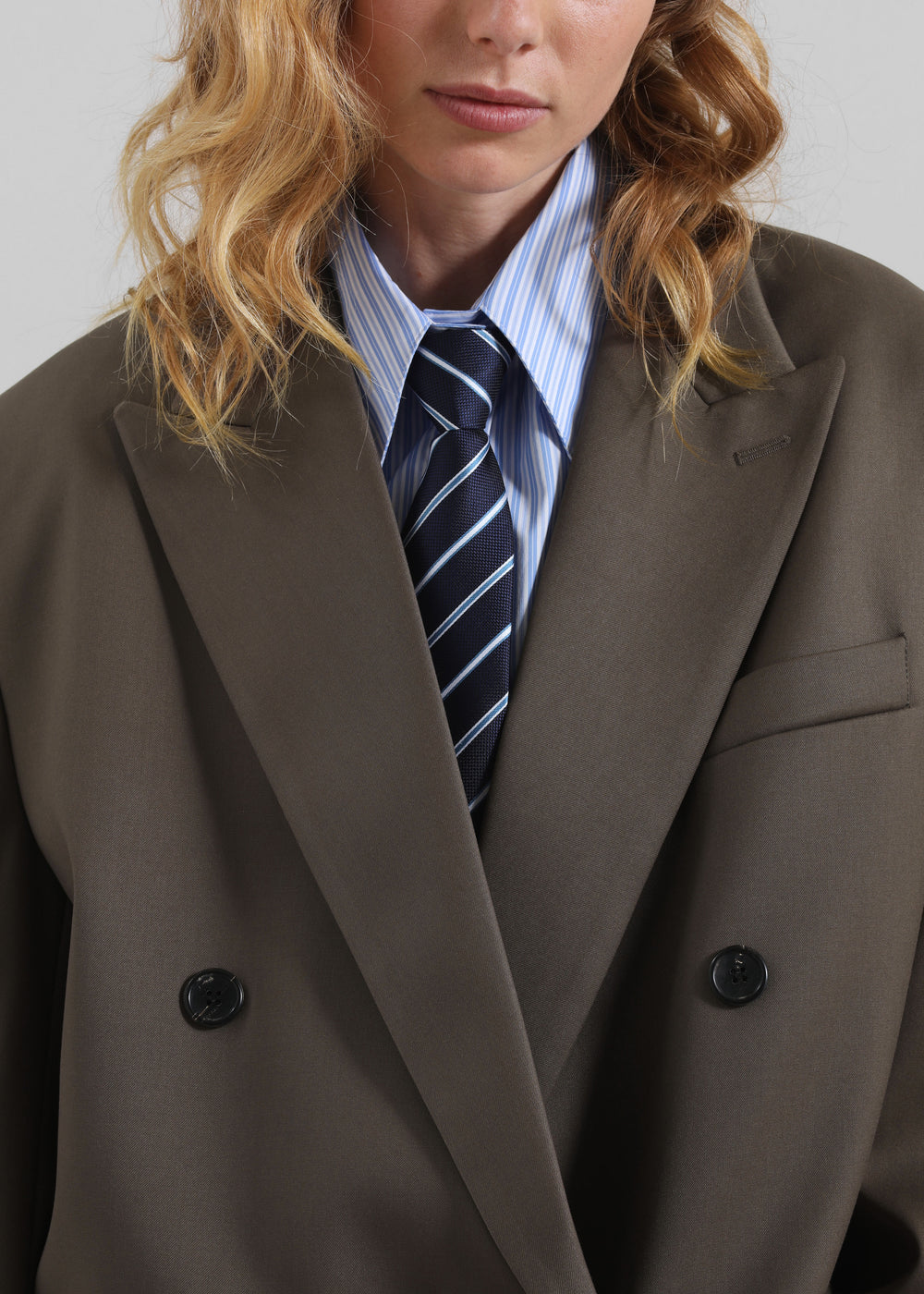 Gainsford Neck Tie Shirt - Blue/White Stripe - 1