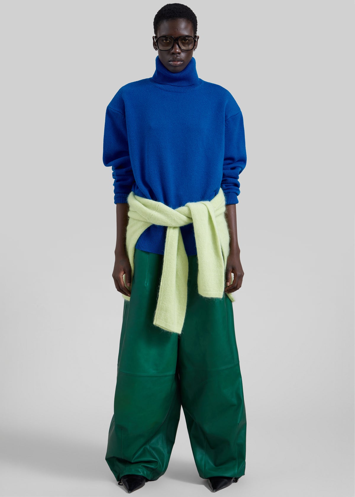 Gala Padded Knit Turtleneck - Blue