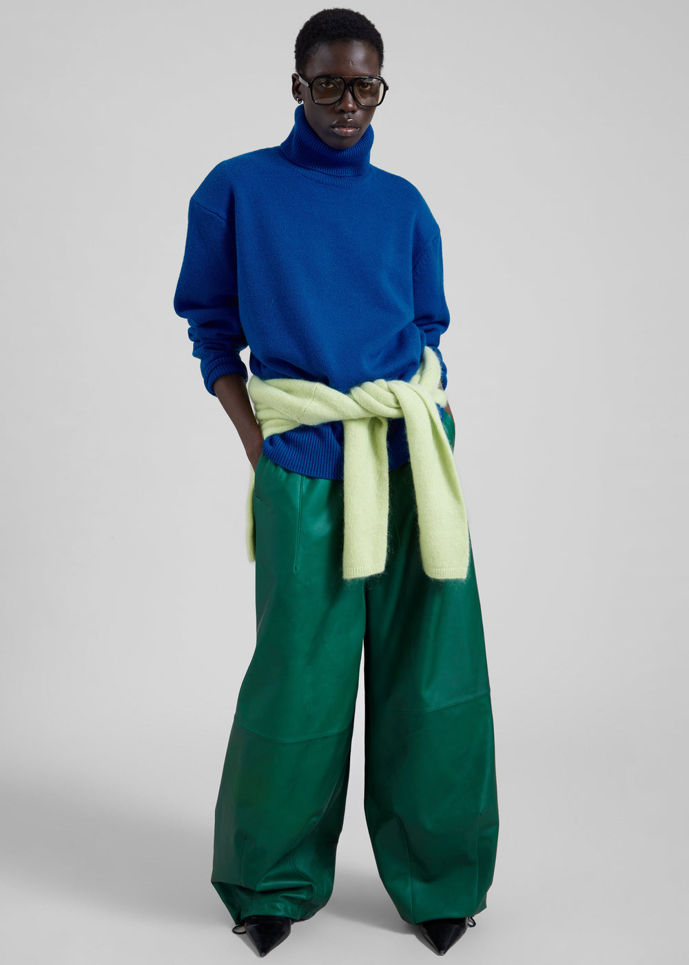 Gala Padded Knit Turtleneck - Blue - 1