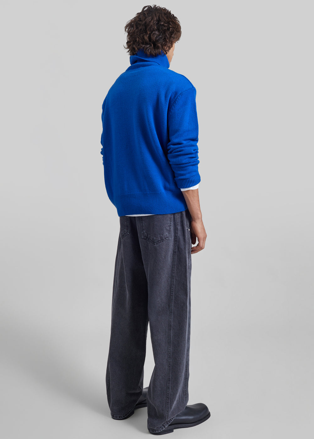 Gala Padded Knit Turtleneck - Blue - 1