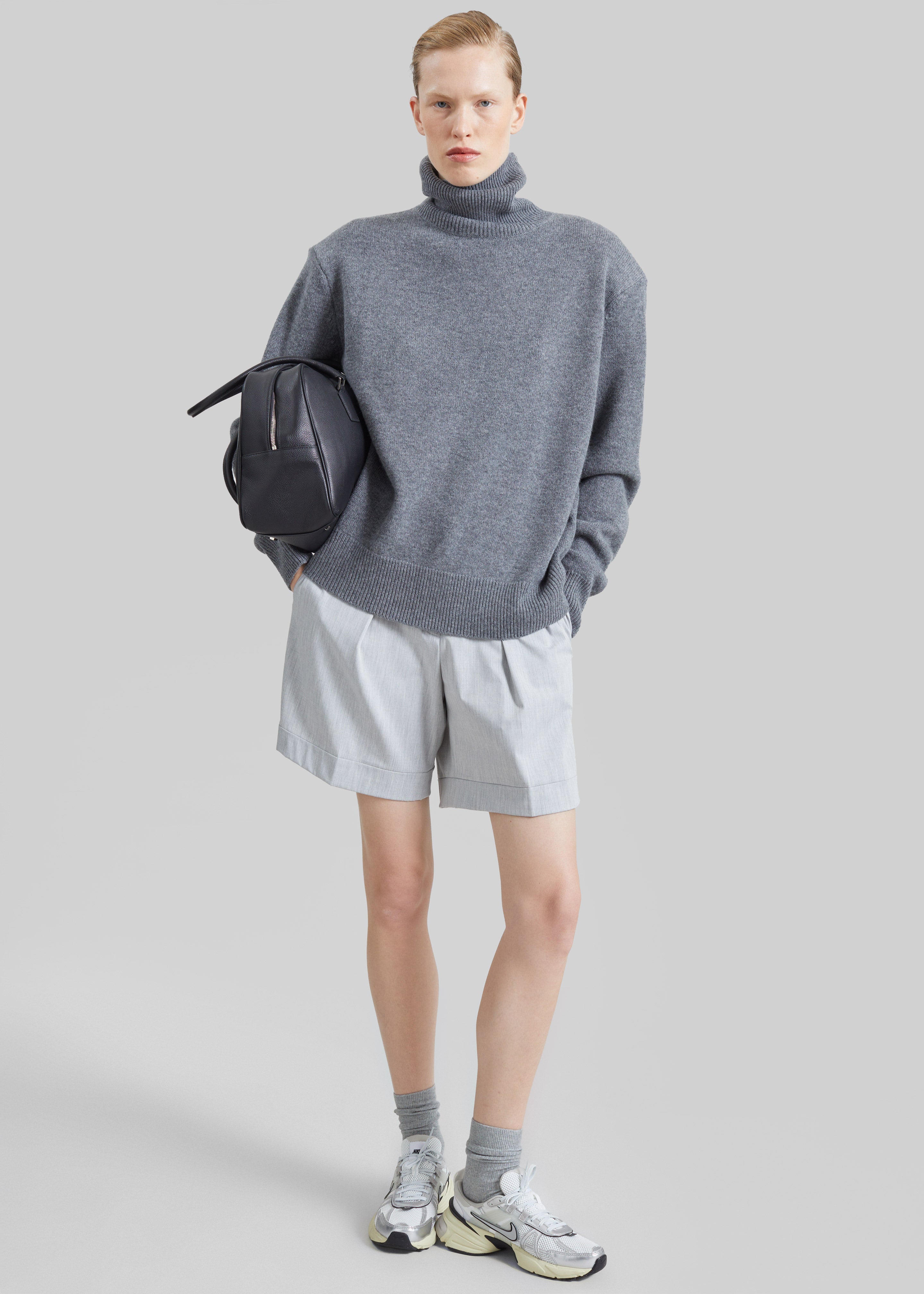 Gala Padded Knit Turtleneck - Dark Grey - 5