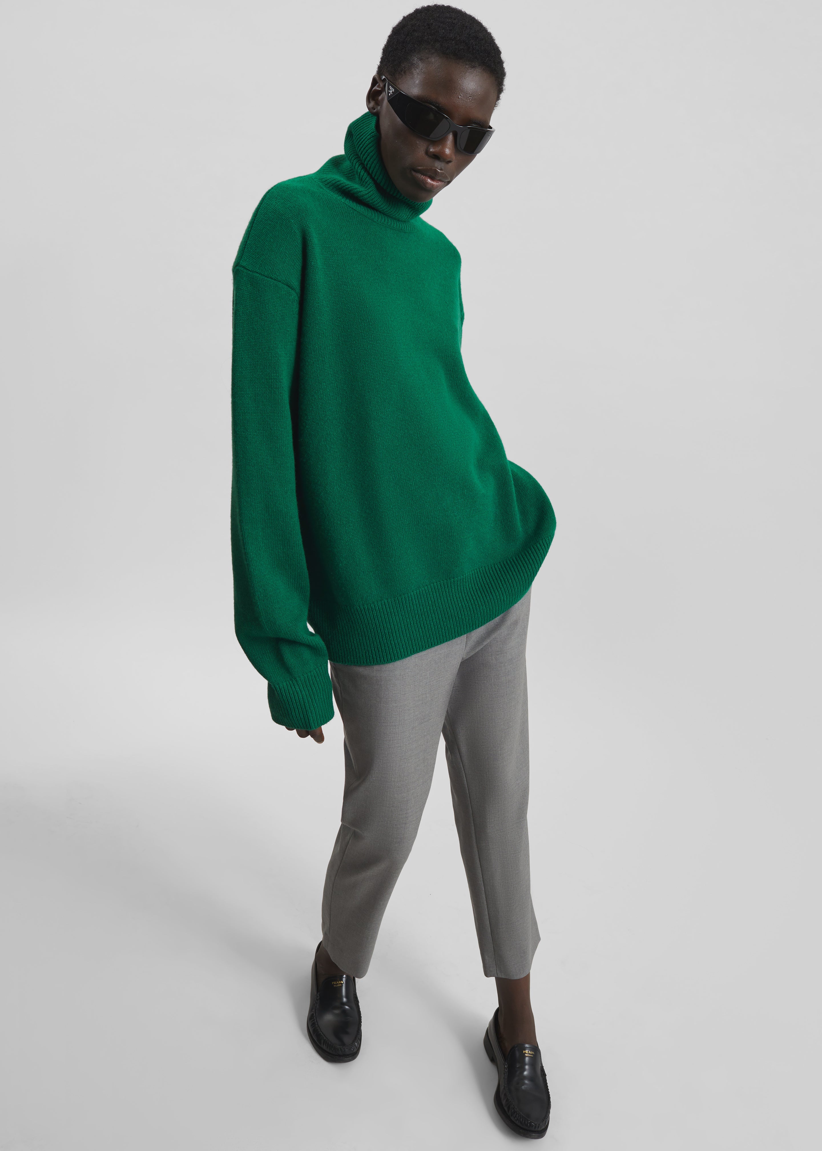 Gala Padded Knit Turtleneck - Forest Green - 1