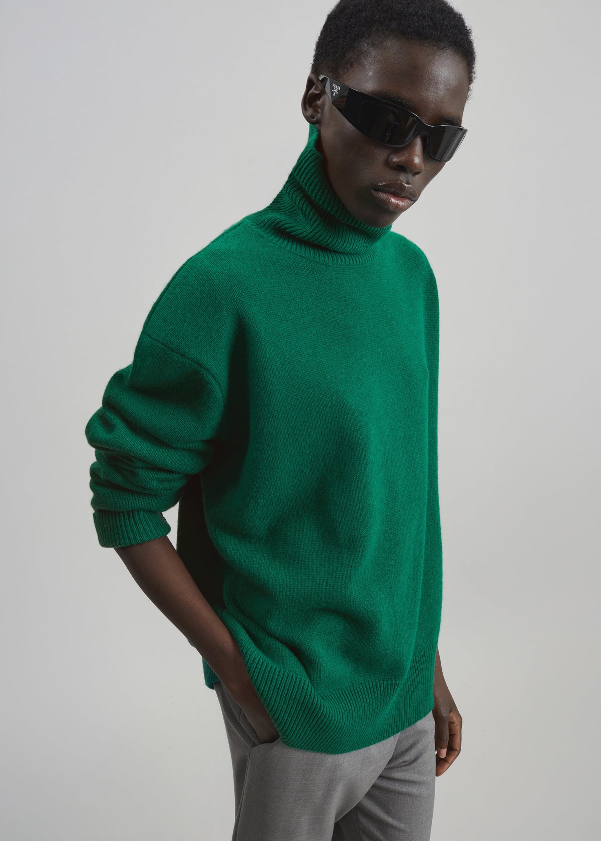 Gala Padded Knit Turtleneck - Forest Green - 4