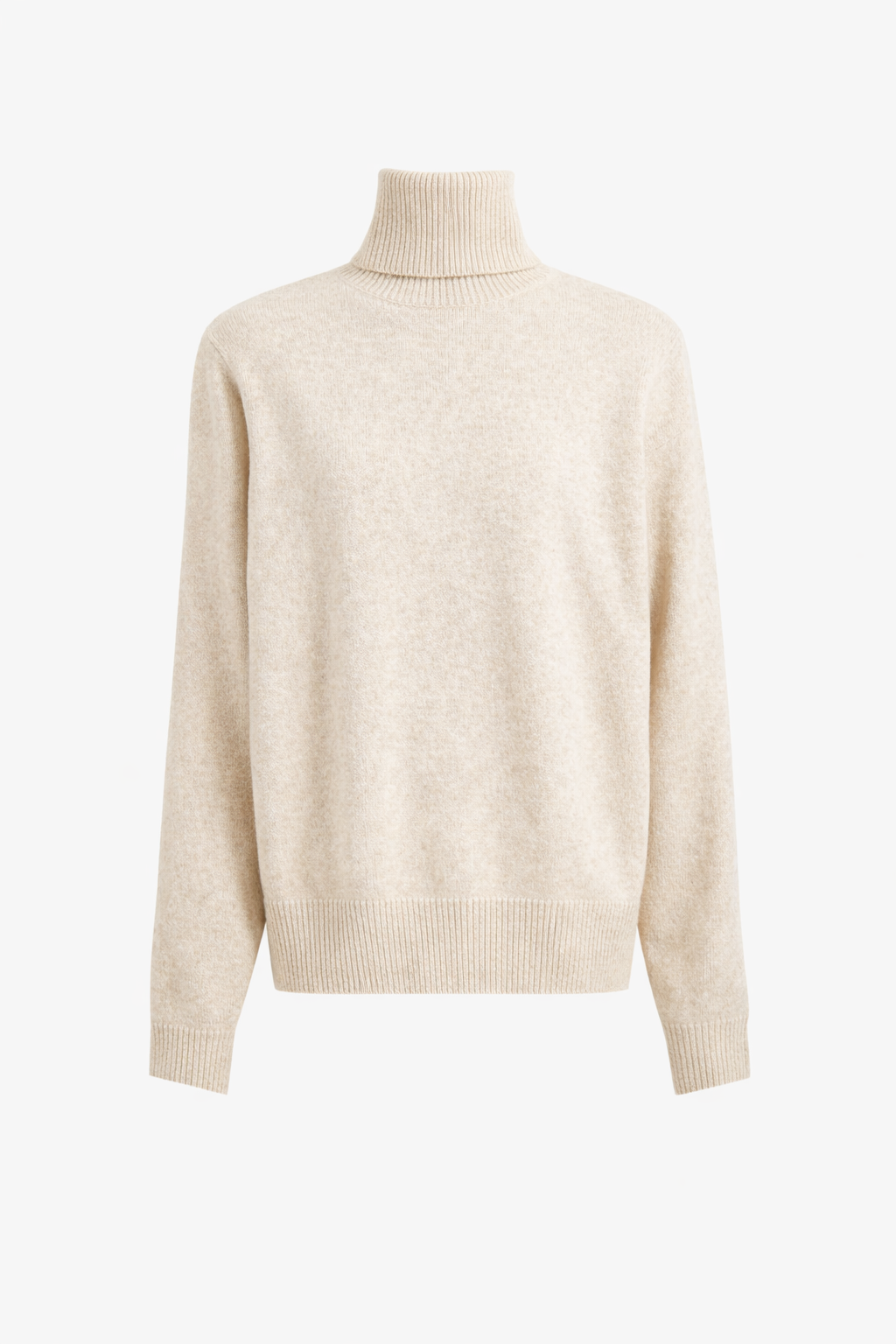 Gala Padded Knit Turtleneck - Light Beige - 3