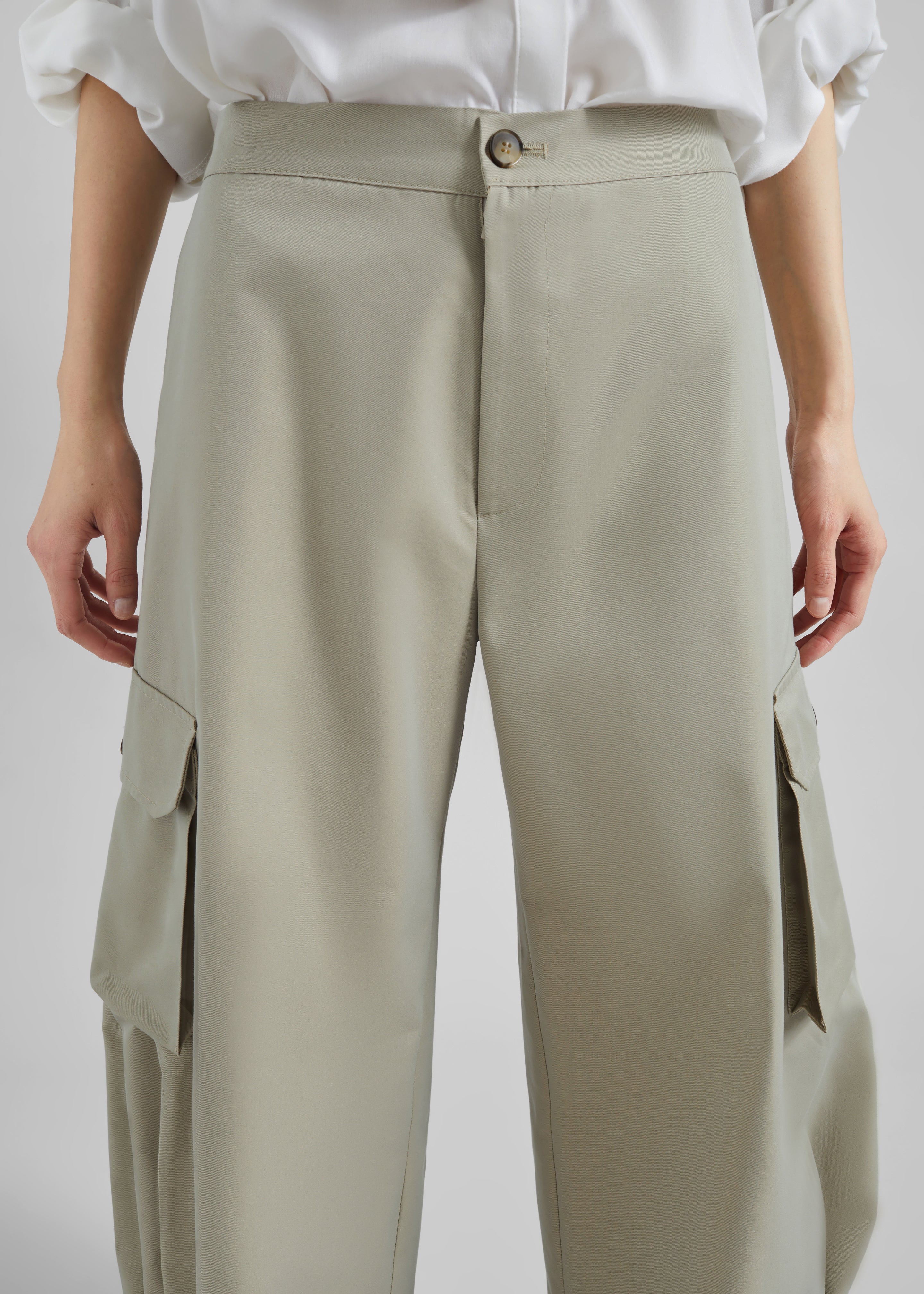 Geilo Barrel Leg Pants - Beige - 4