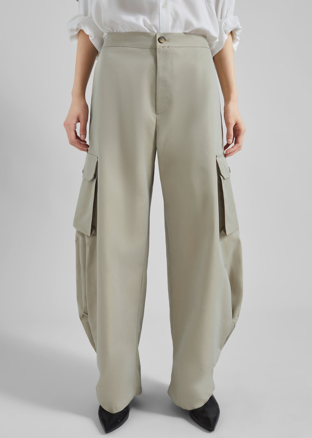 Geilo Barrel Leg Pants - Beige - 1