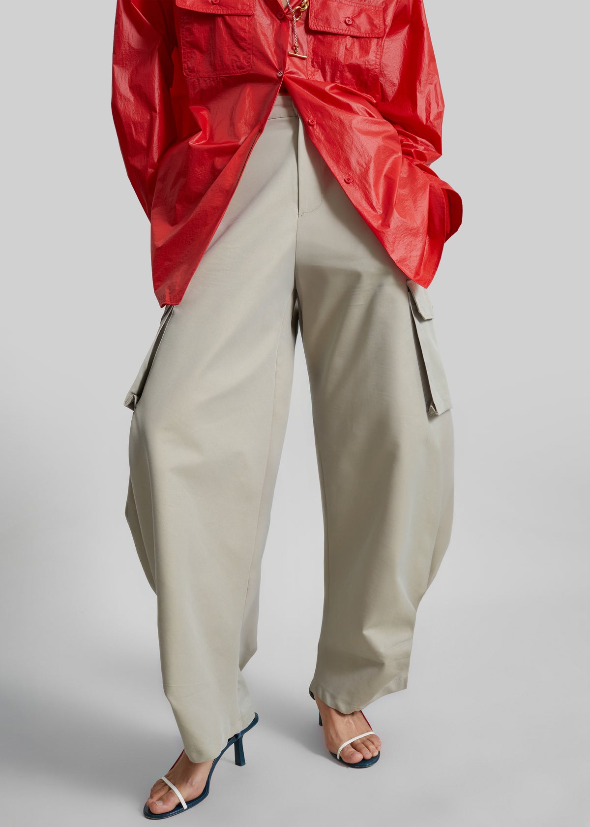 Geilo Barrel Leg Pants - Beige - 7