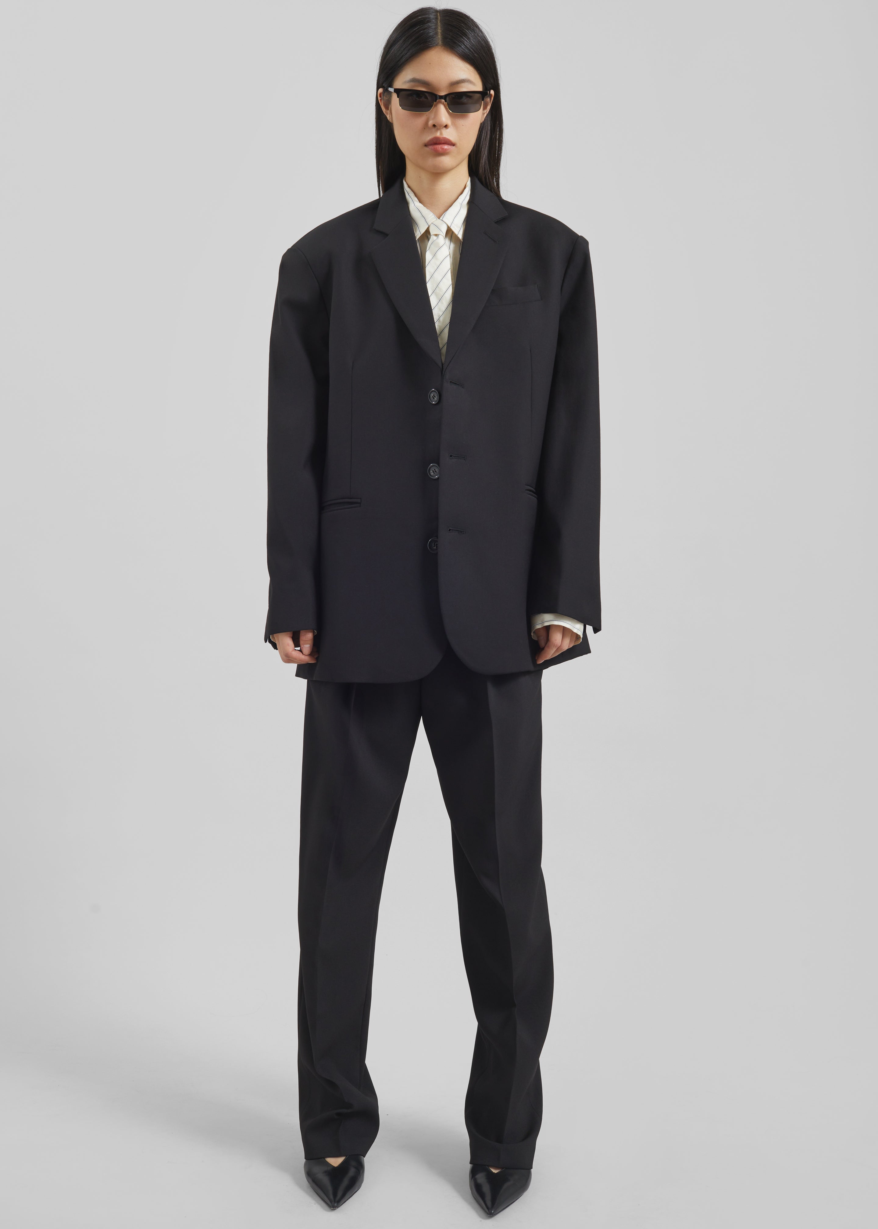 Gelso Oversized Blazer - Black - 1